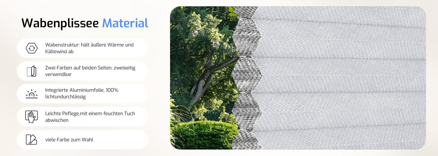 Wabenplissee– Praktisch + Schön