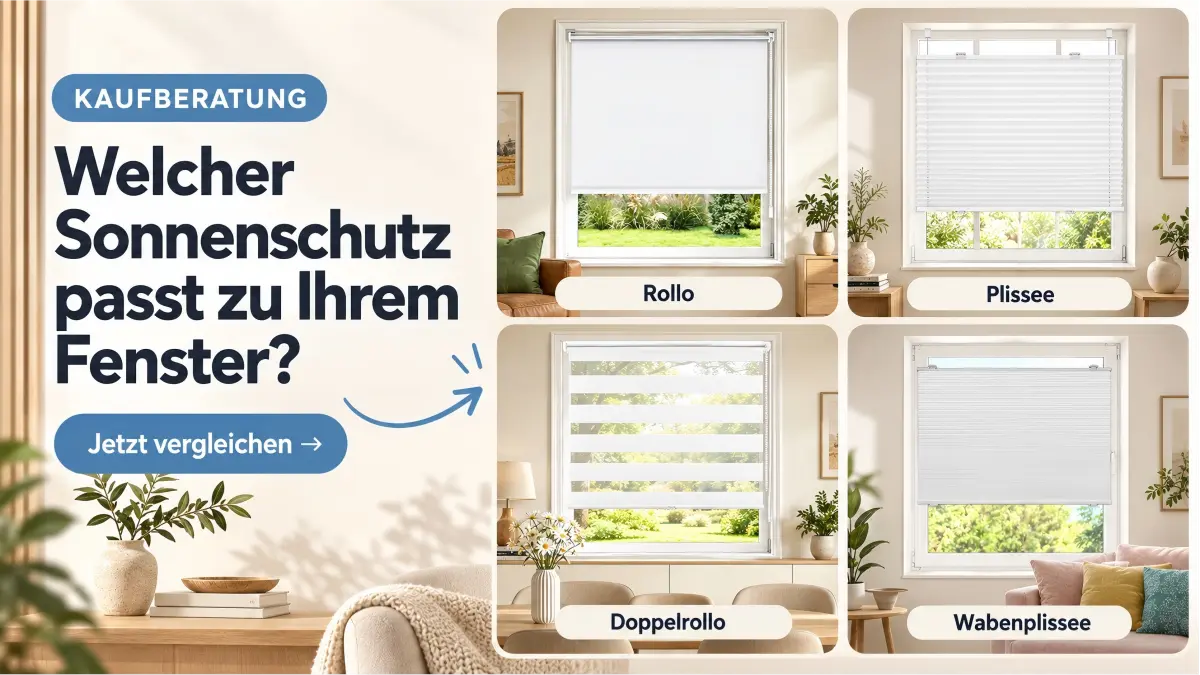 Welcher Sonnenschutz passt zu meinem Fenster?