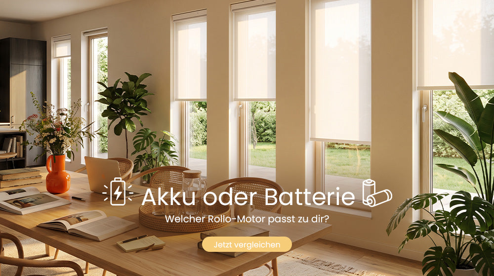 Akku-Motor oder Batterie-Motor? Welcher Antrieb ist der richtige für dein elektrisches Maßrollo?
