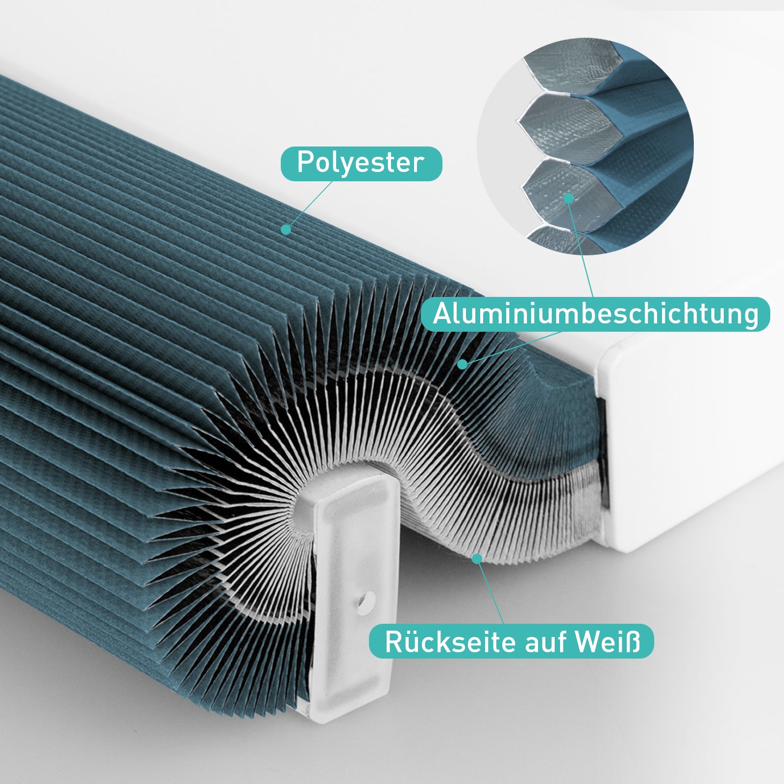 K130 Elektrisch | Verdunkelung | Akku | Wabenplissees | Nach Maß