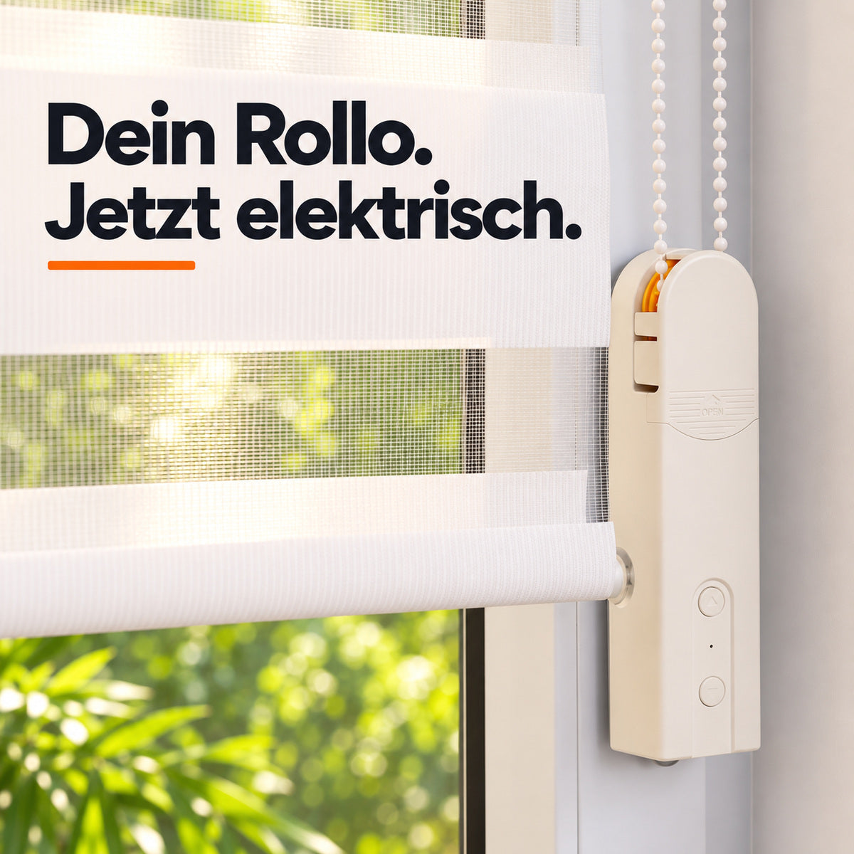 Grandekor Kettenmotor-Nachrüstset für Rollos – USB-C-Akku & RF-Steuerung