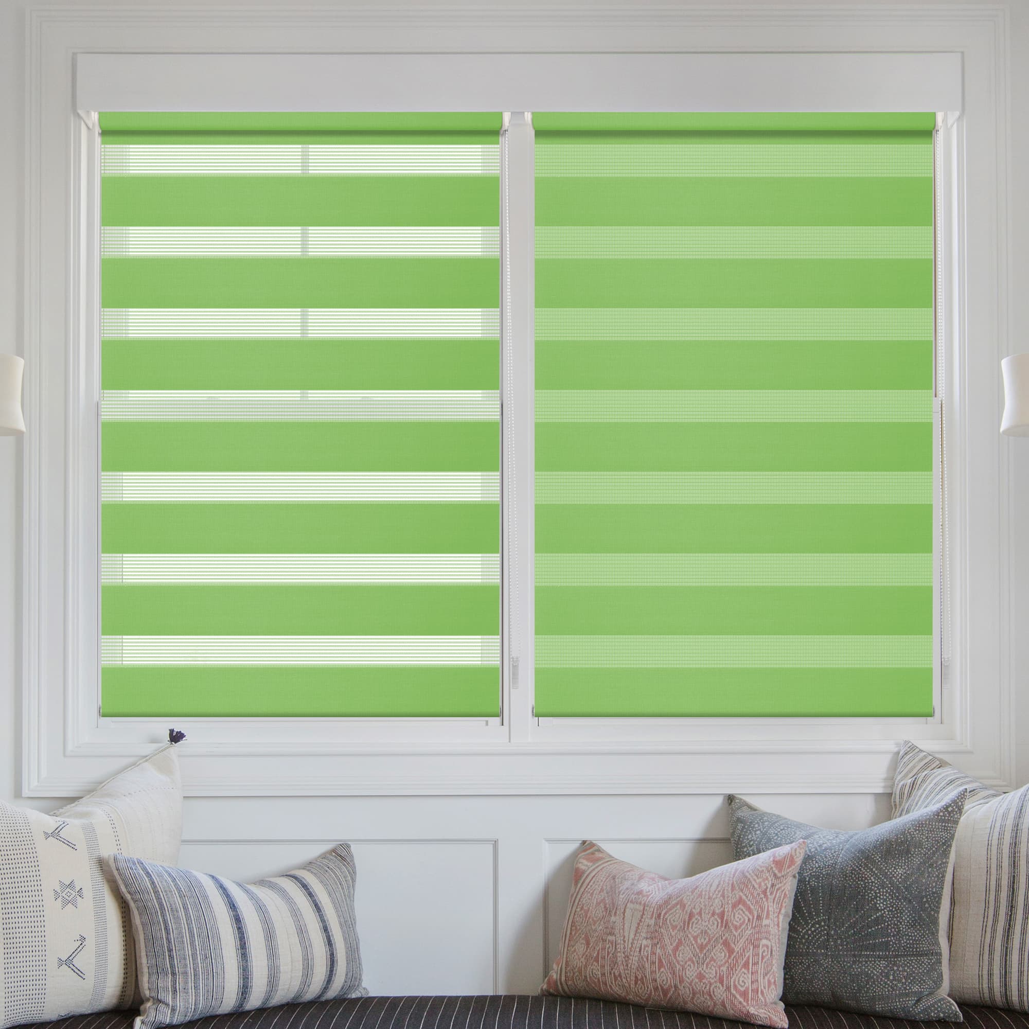 Doppelrollo Duo Rollo Klemmfix ohne Bohren Grün