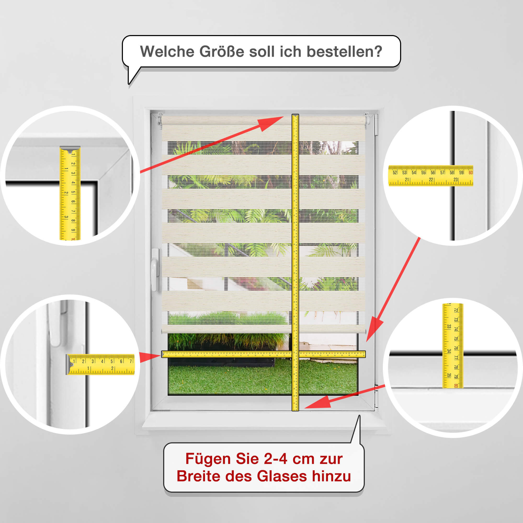 Doppelrollo Duo Rollo Klemmfix ohne Bohren Leinen