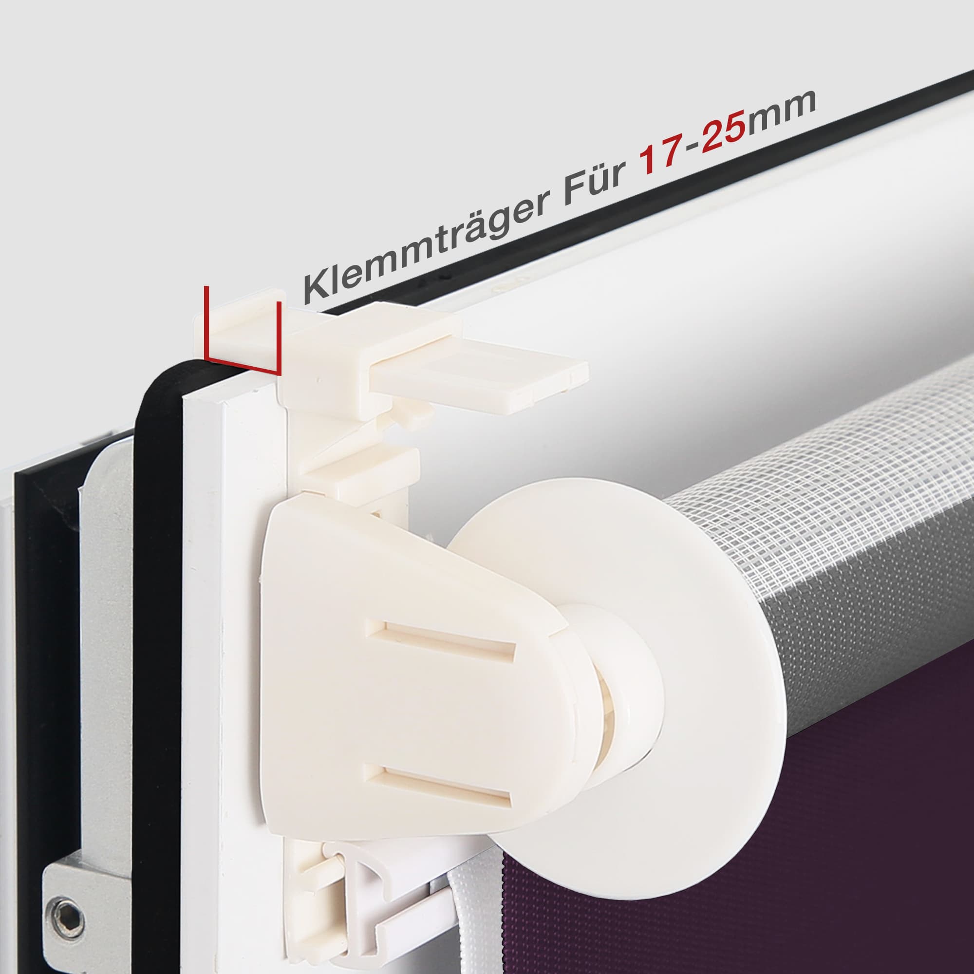 Doppelrollo Duo Rollo Klemmfix ohne Bohren Weiß Anthrazit Aubergine