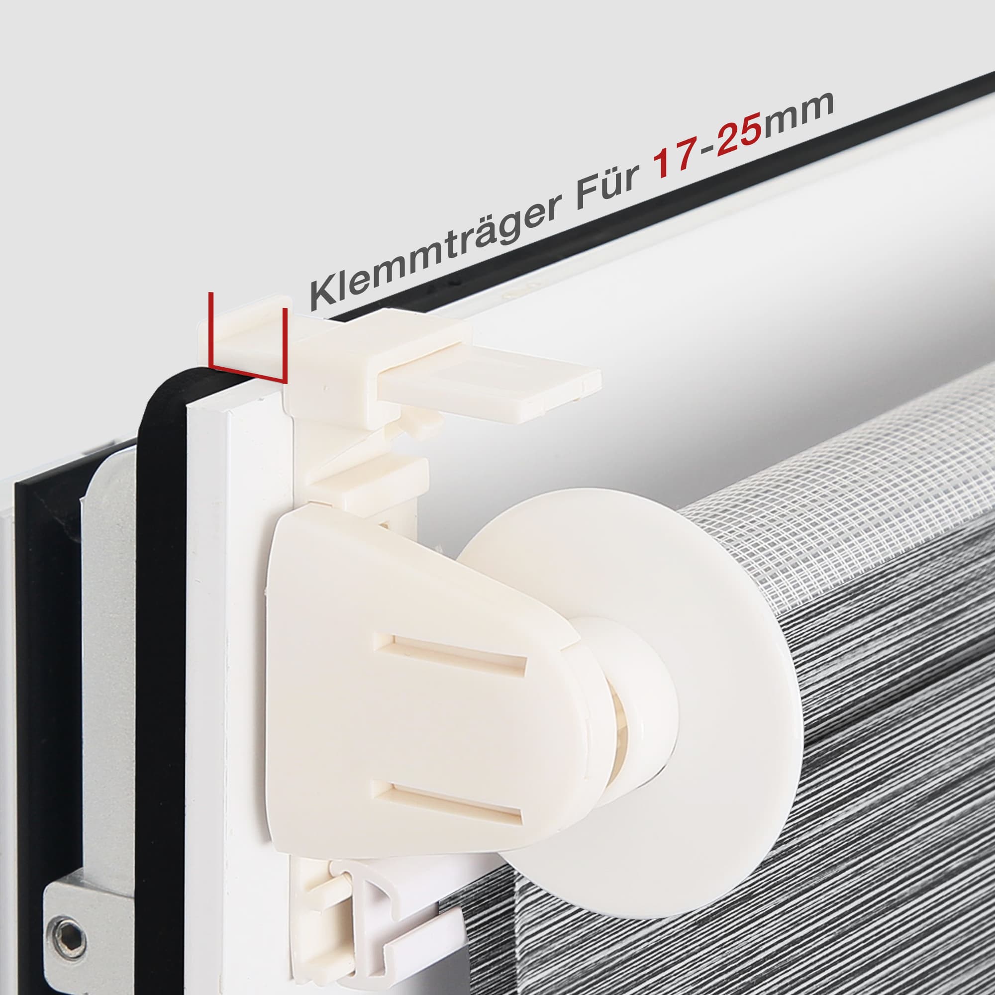 Doppelrollo Duo Rollo Klemmfix ohne Bohren Marmor Grau