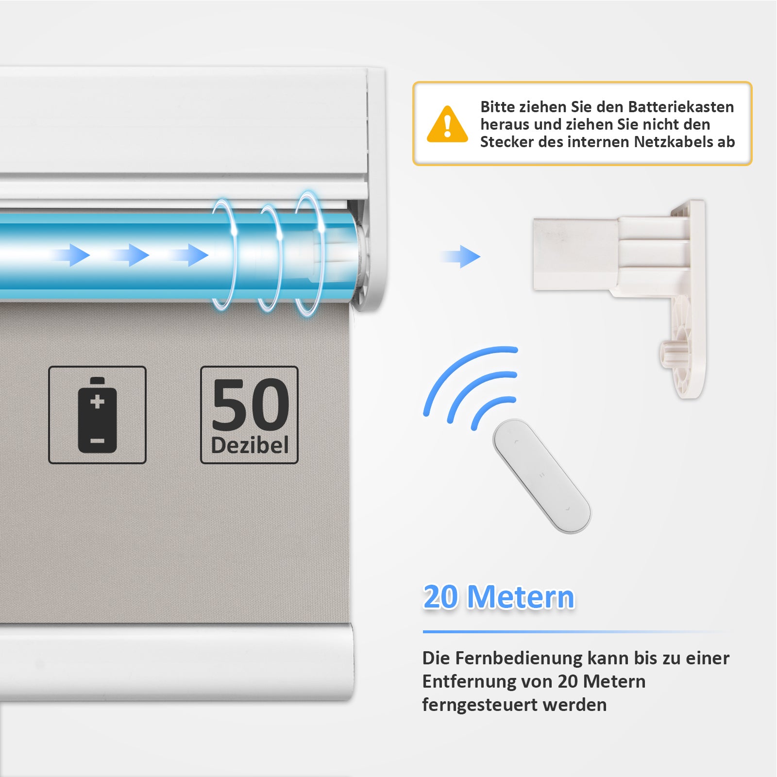 M100 Elektrisch | Verdunkelung | Batterie | Rollo | Nach Maß