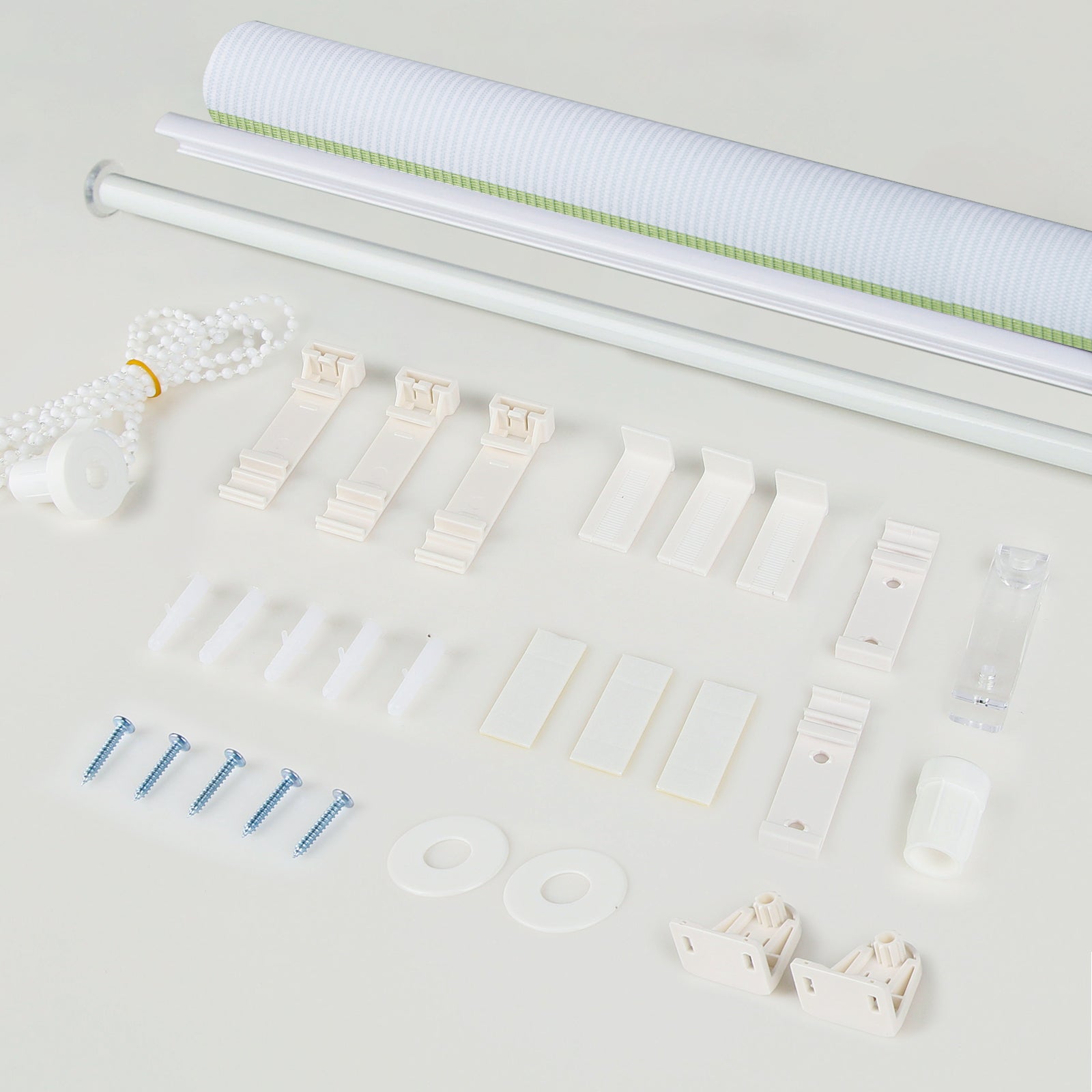 Doppelrollo Duo Rollo Klemmfix ohne Bohren Grün Grau Weiß