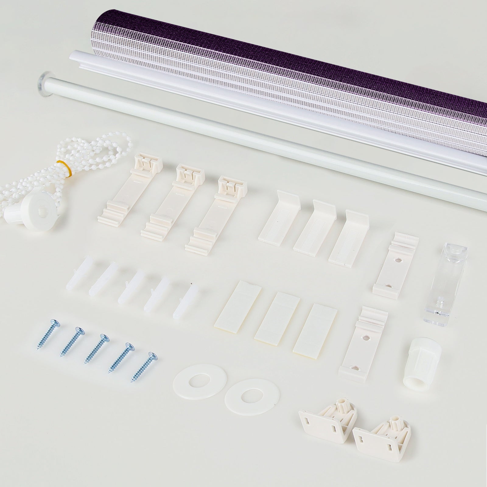 Doppelrollo Duo Rollo Klemmfix ohne Bohren Weiß Anthrazit Aubergine