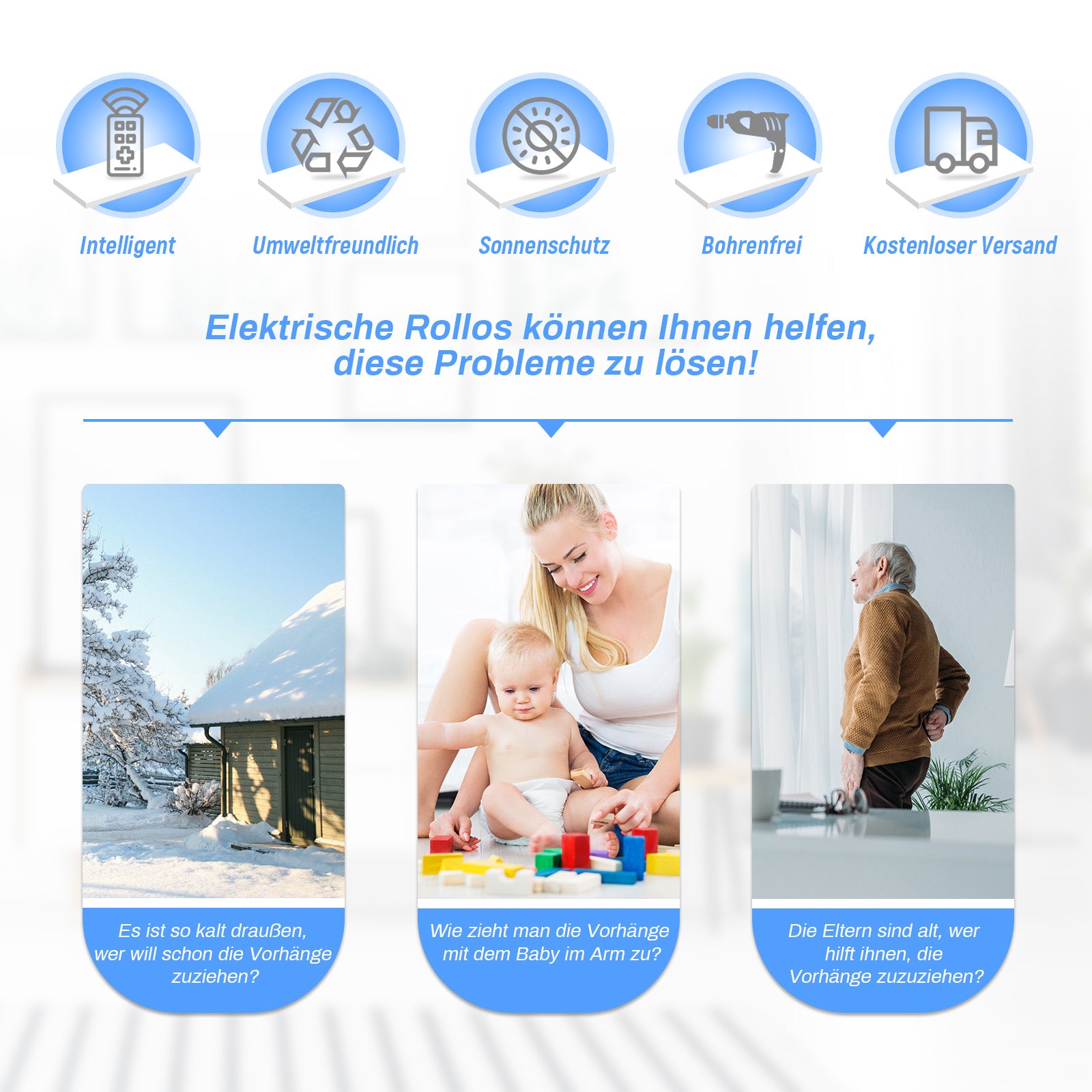 M100 Elektrisch | Verdunkelung | Batterie | Rollo | Nach Maß