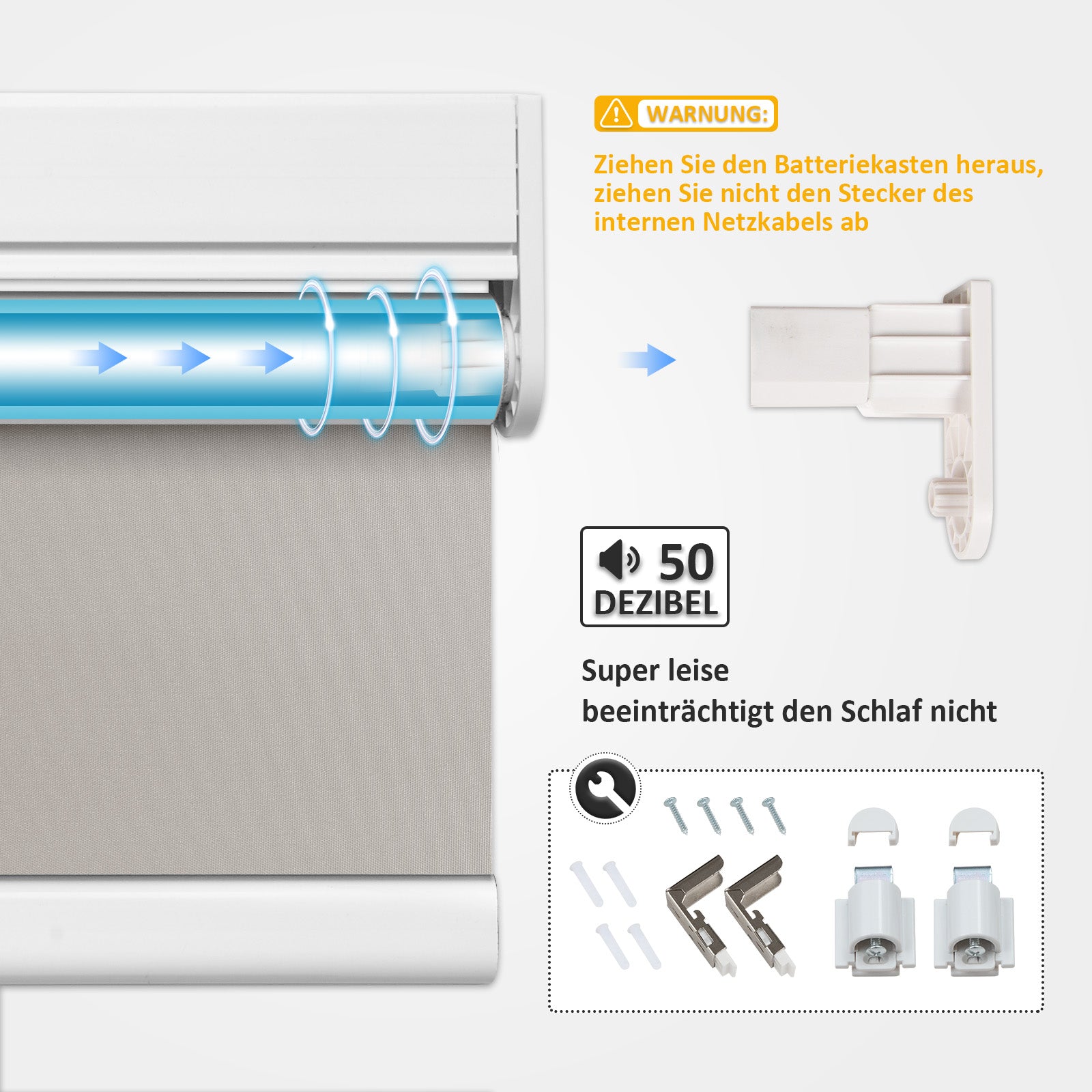 M100 Elektrisch | Verdunkelung | Batterie | Rollo | Nach Maß