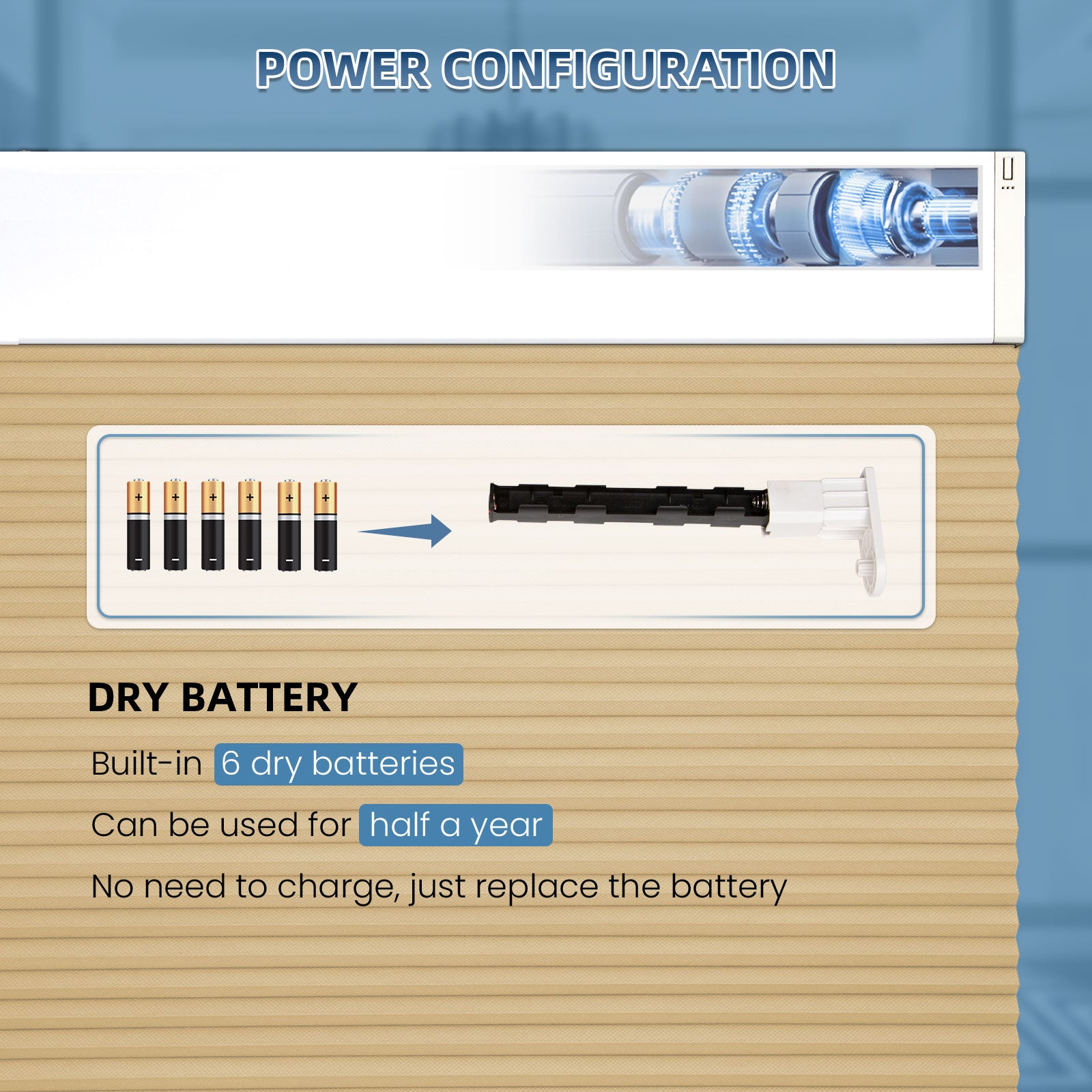K100 Elektrisch | Lichtdurchlässige | Batterie | Wabenplissees | Nach Maß