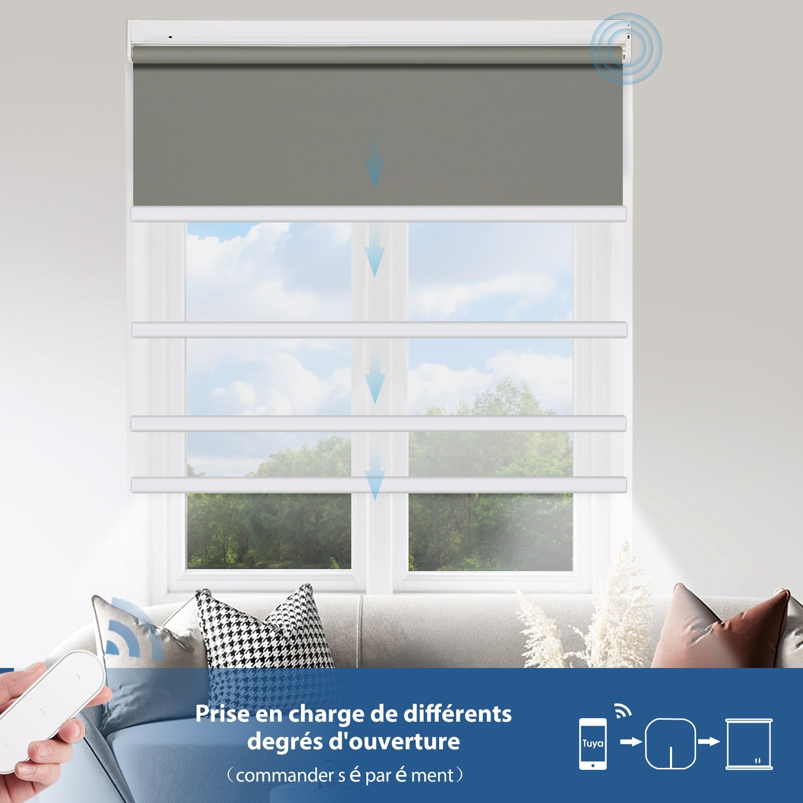 M330 Elektrisch | Bohrenfrei | Verdunkelung | Akku | Rollo | Nach Maß