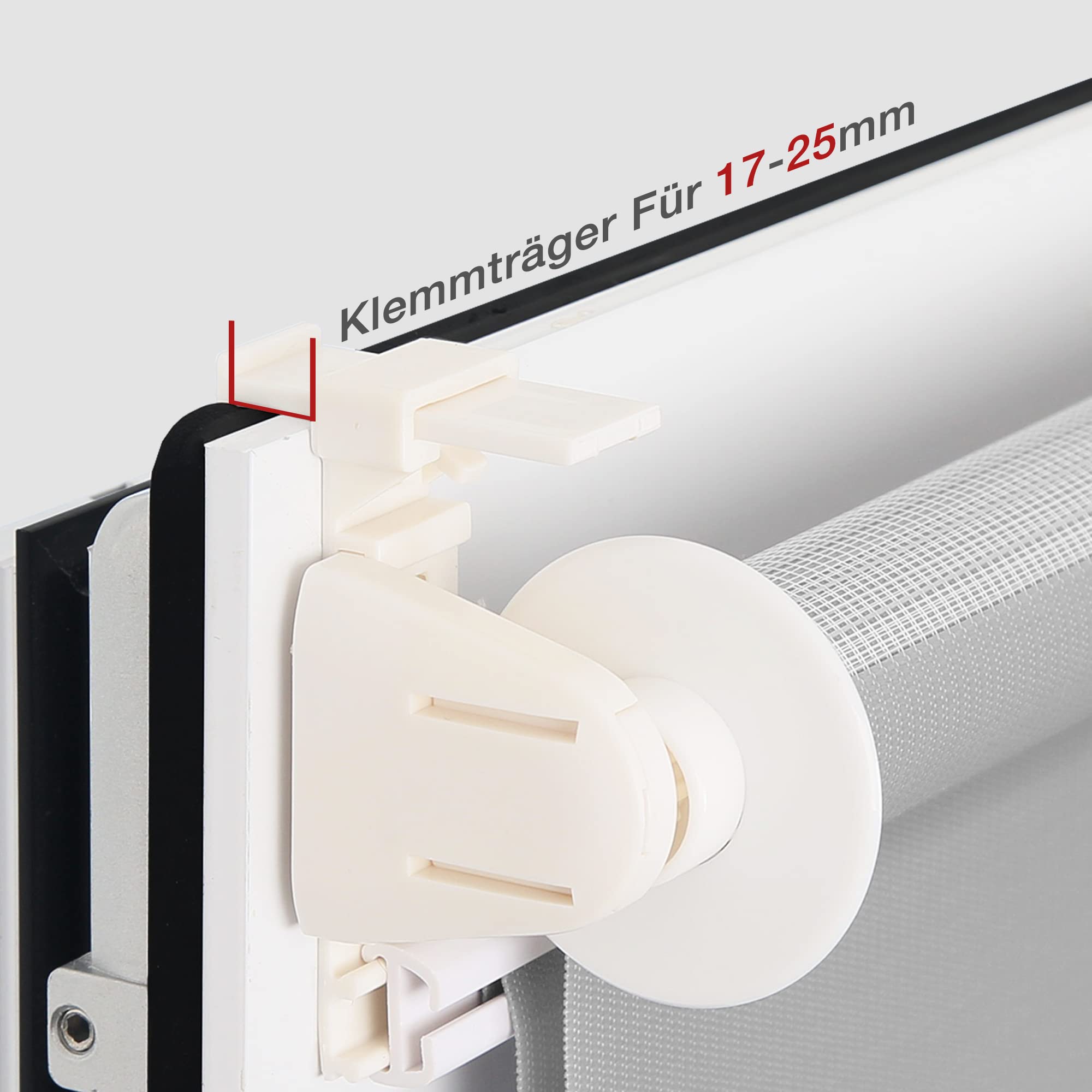 Doppelrollo Duo Rollo Klemmfix ohne Bohren Hellgrau