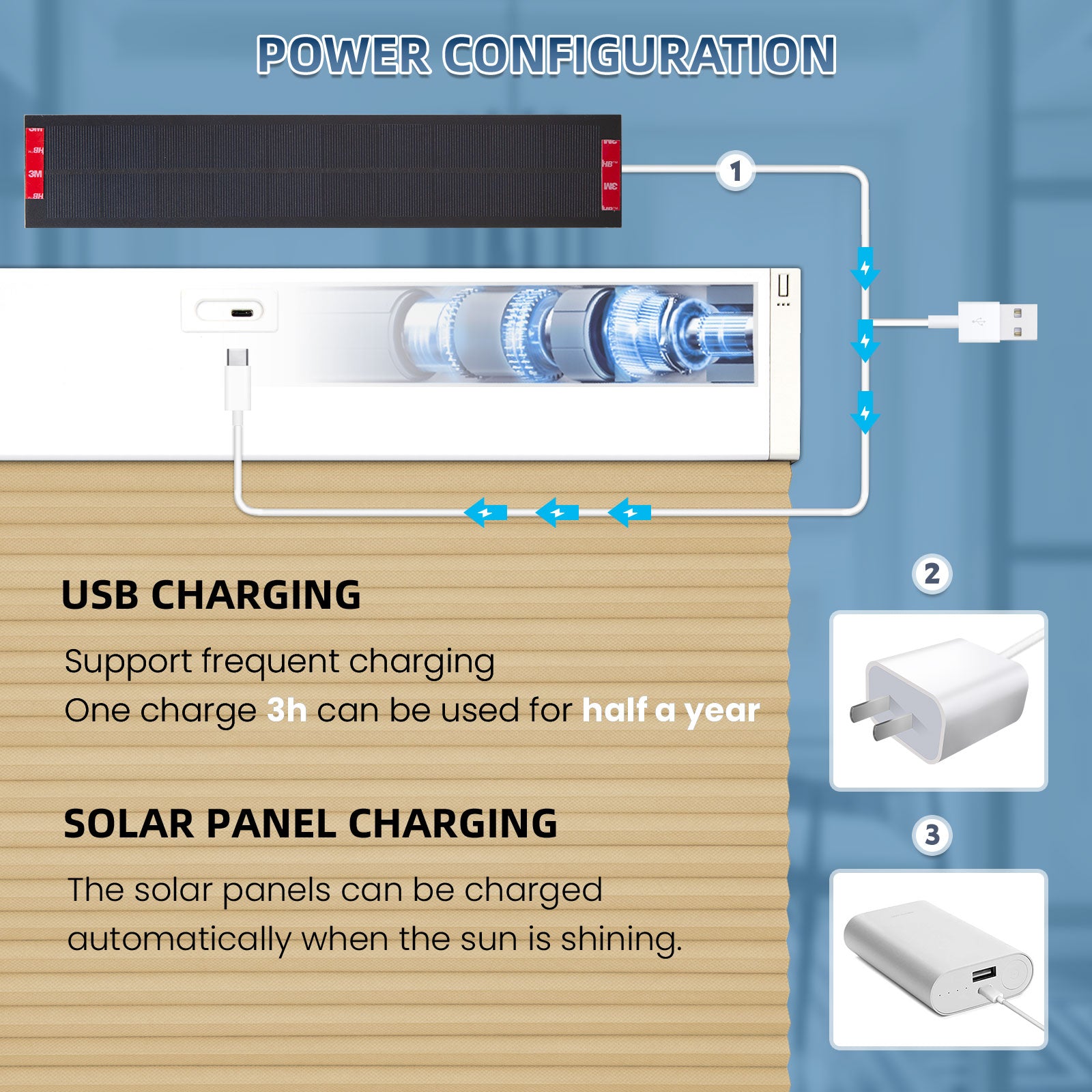 K130 Elektrisch | Lichtdurchlässige | Akku | Wabenplissees | Nach Maß