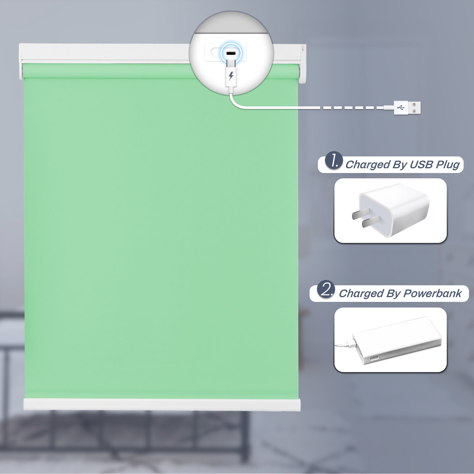 M130 Elektrisch | Lichtdurchlässige | Akku | Rollo | Nach Maß