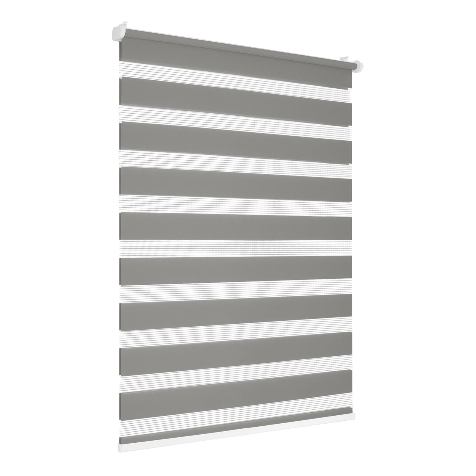 Doppelrollo Schnurlos Klemmfix ohne Bohren Duo Drücken Und Ziehen Hellgrau