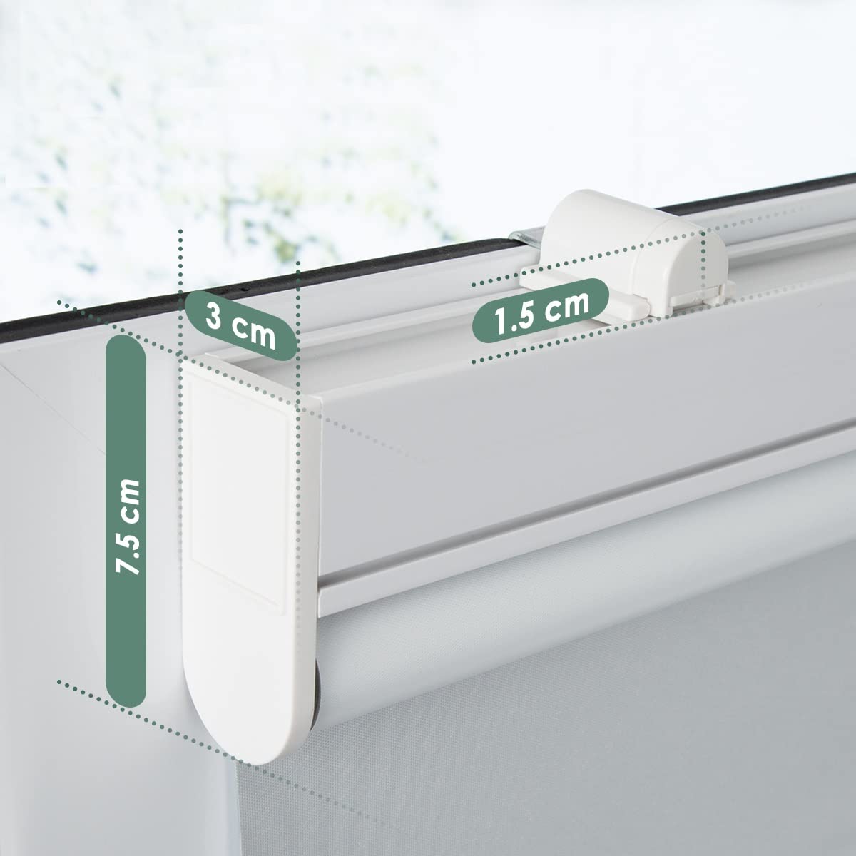 M100 Elektrobetriebene | Verdunkelung | Trockenbatterie | Rollo | Creme | Standardgrosse