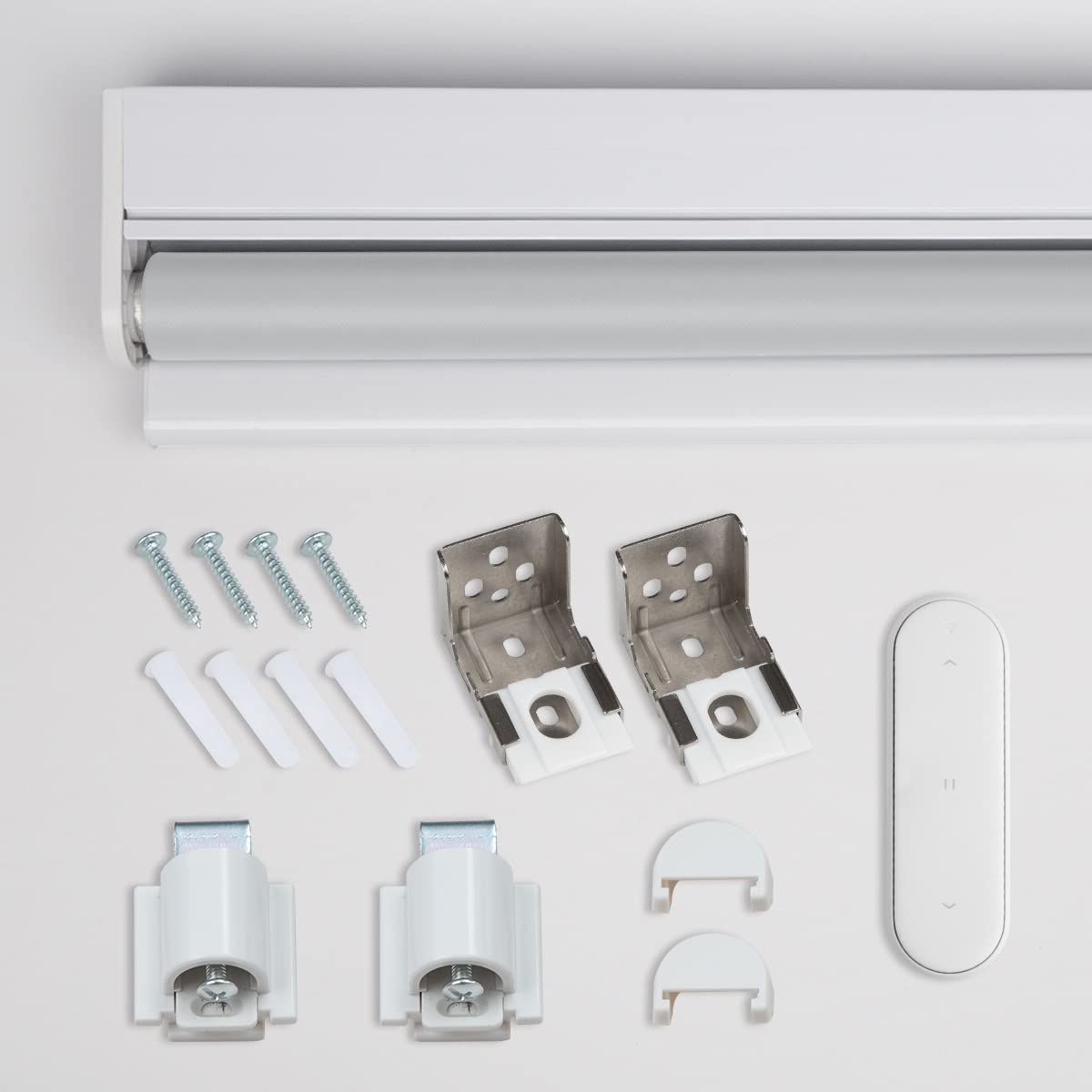 M100 Elektrobetriebene | Verdunkelung | Trockenbatterie | Rollo | Dunkelgrau | Standardgrosse