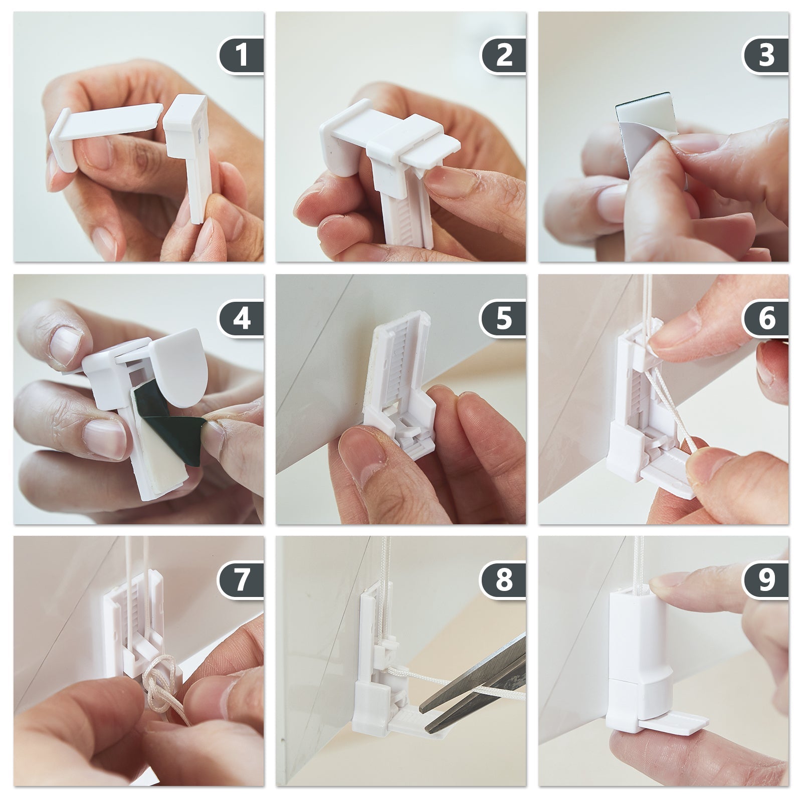 Klemmträger-Set für Klemmfix Faltrollo Plissee – Ohne Bohren Montagezubehör