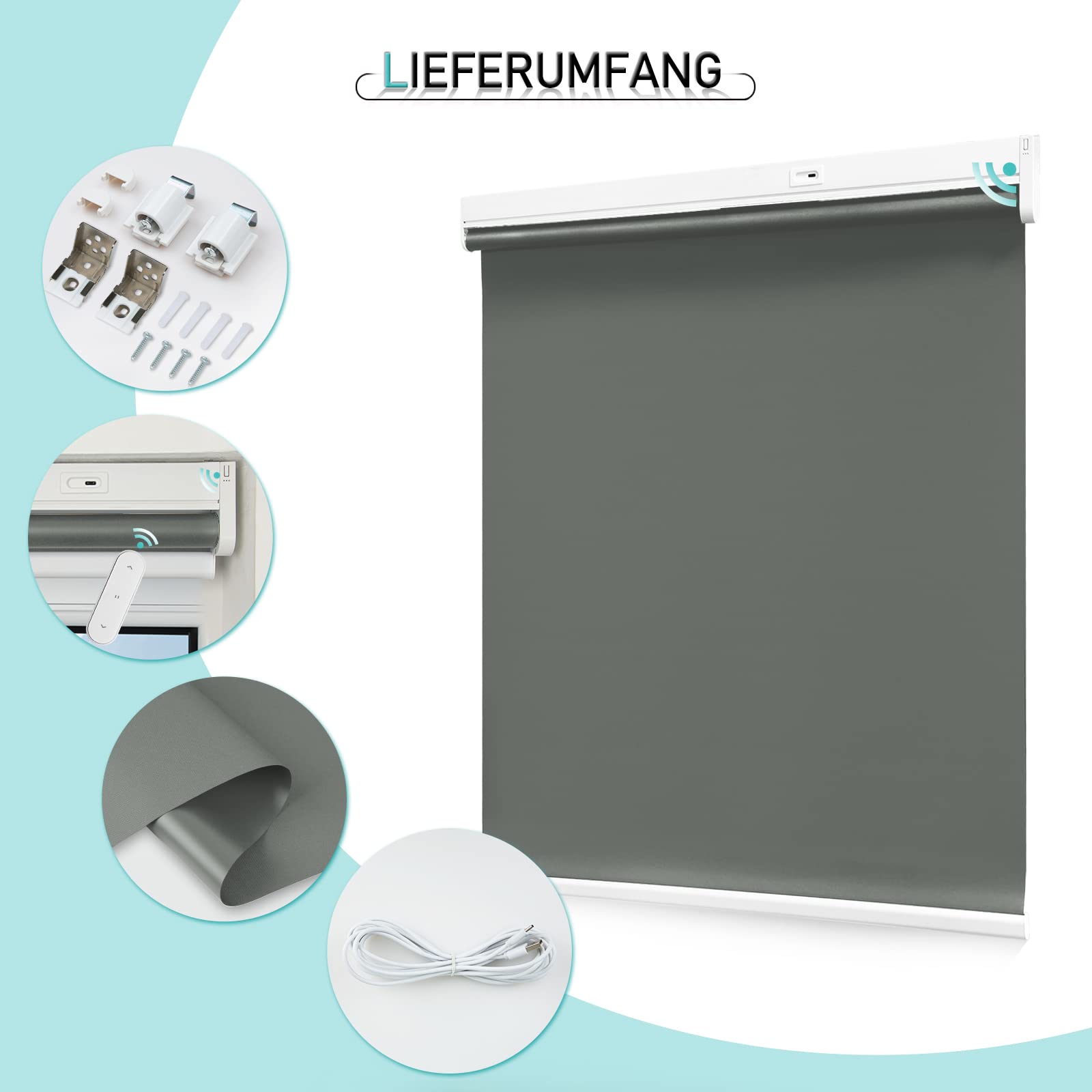 M130 Elektrisch | Verdunkelung | Akku | Rollo | Nach Maß