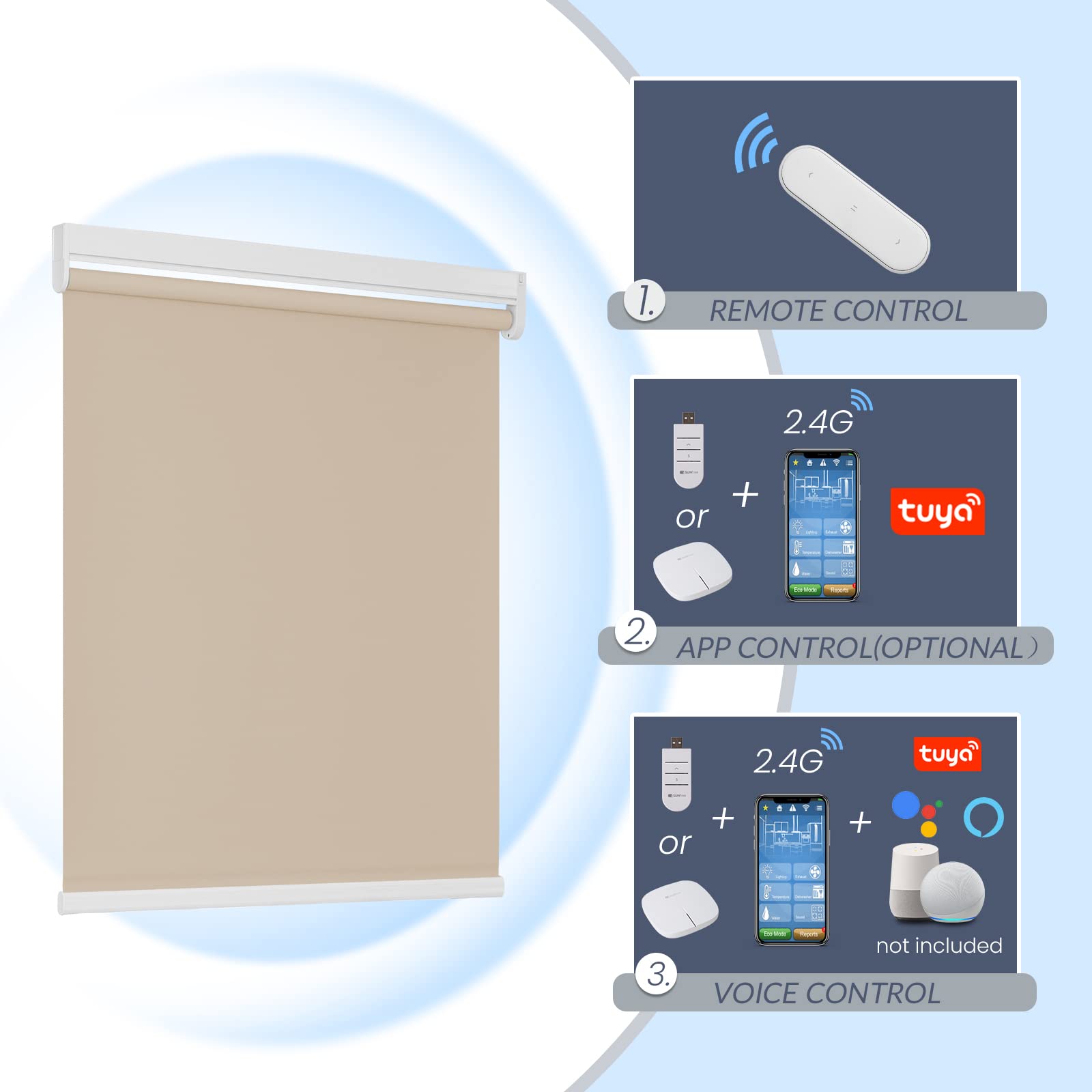 M130 Elektrisch | Lichtdurchlässige | Akku | Rollo | Nach Maß