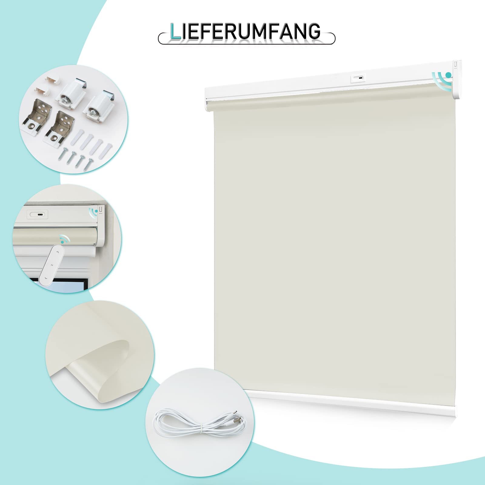 M130 Elektrisch | Verdunkelung | Akku | Rollo | Nach Maß