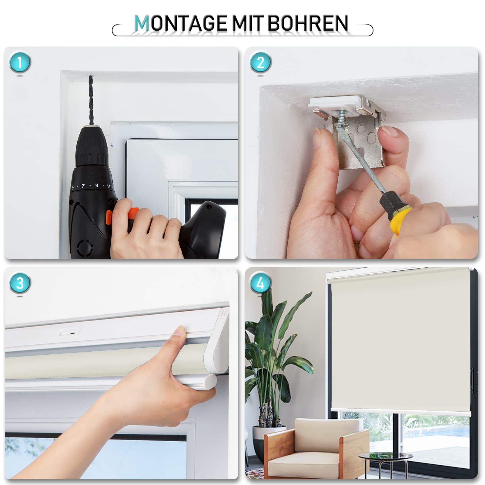 M130 Elektrisch | Verdunkelung | Akku | Rollo | Nach Maß