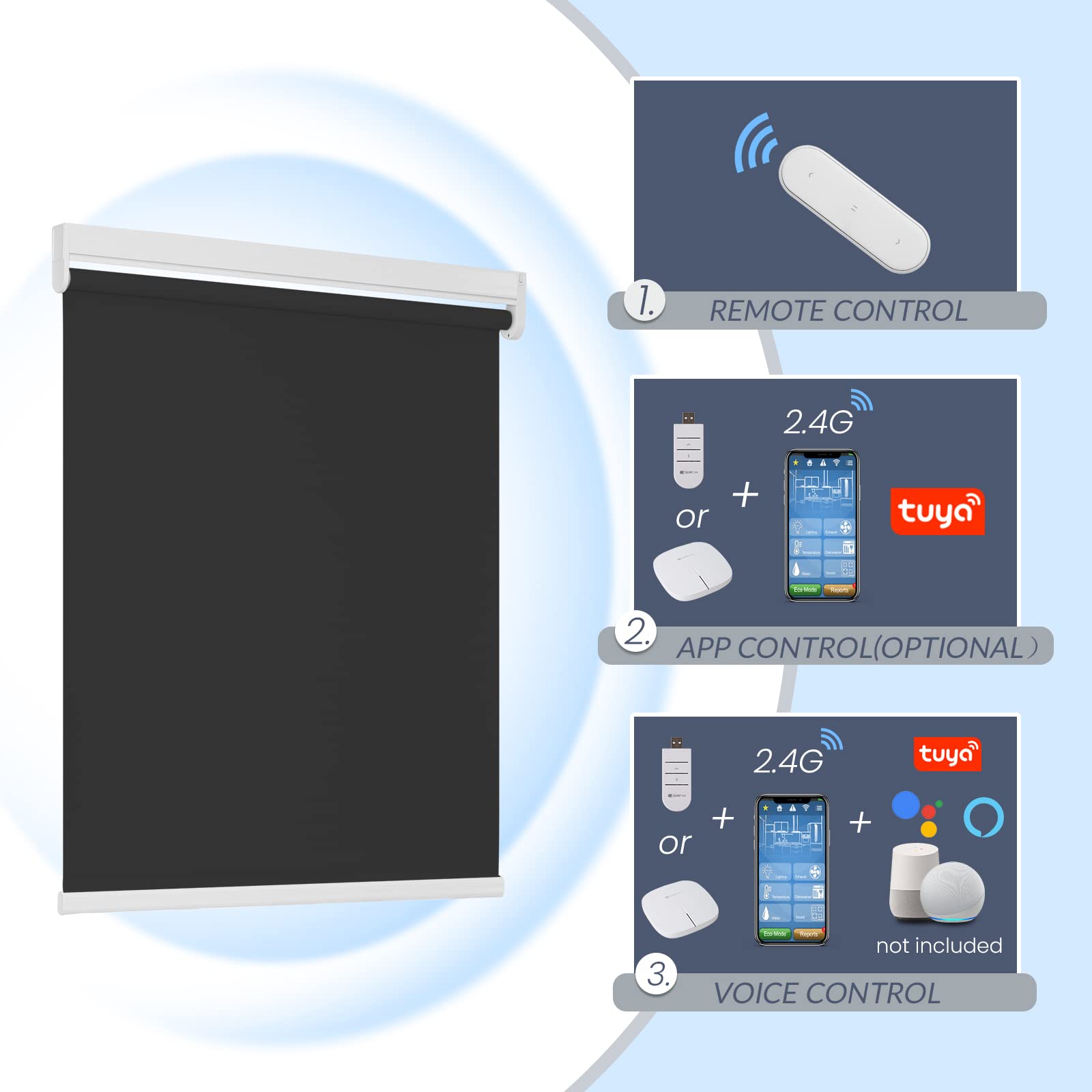 M130 Elektrisch | Lichtdurchlässige | Akku | Rollo | Nach Maß