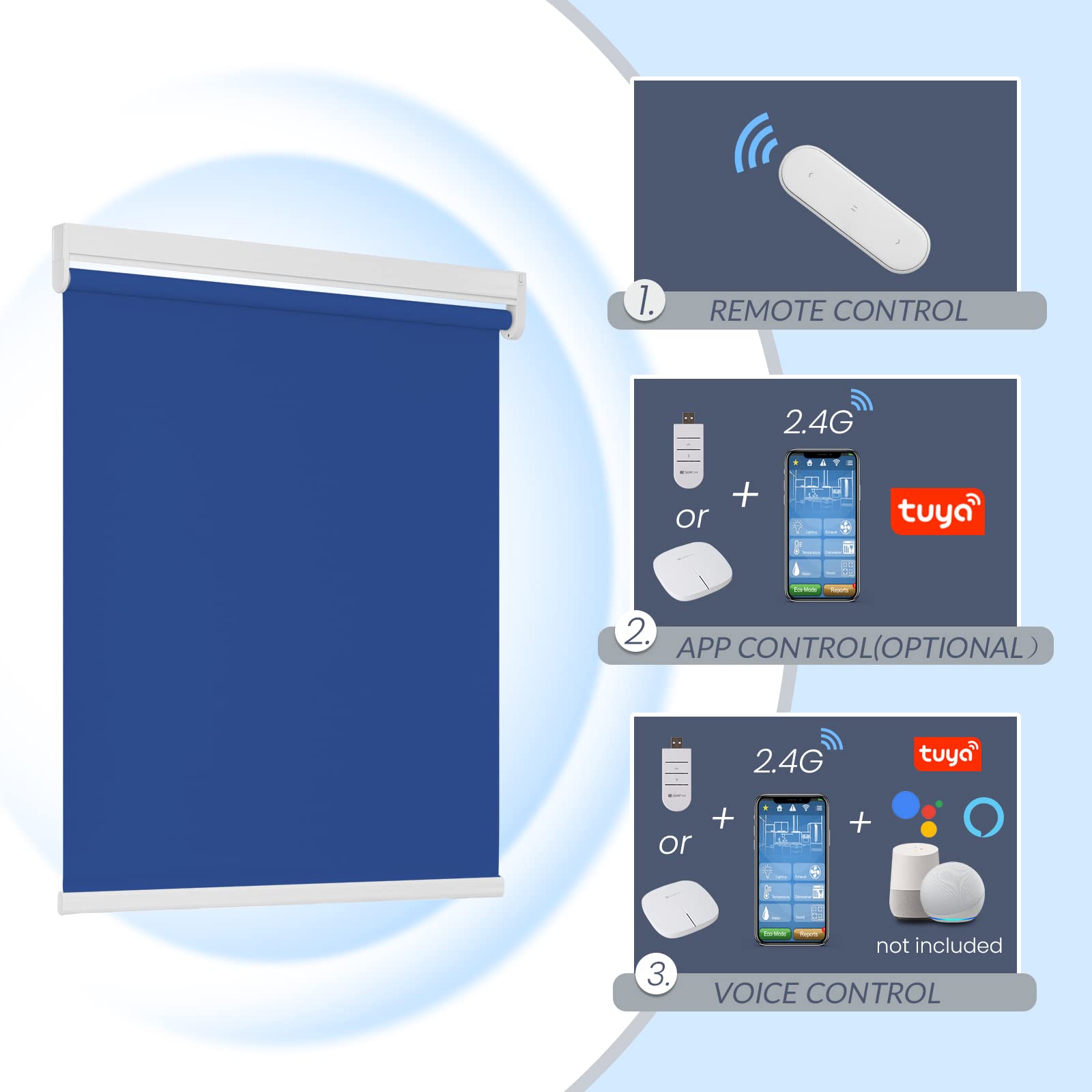 M100 Elektrisch | Lichtdurchlässige | Batterie | Rollo | Nach Maß