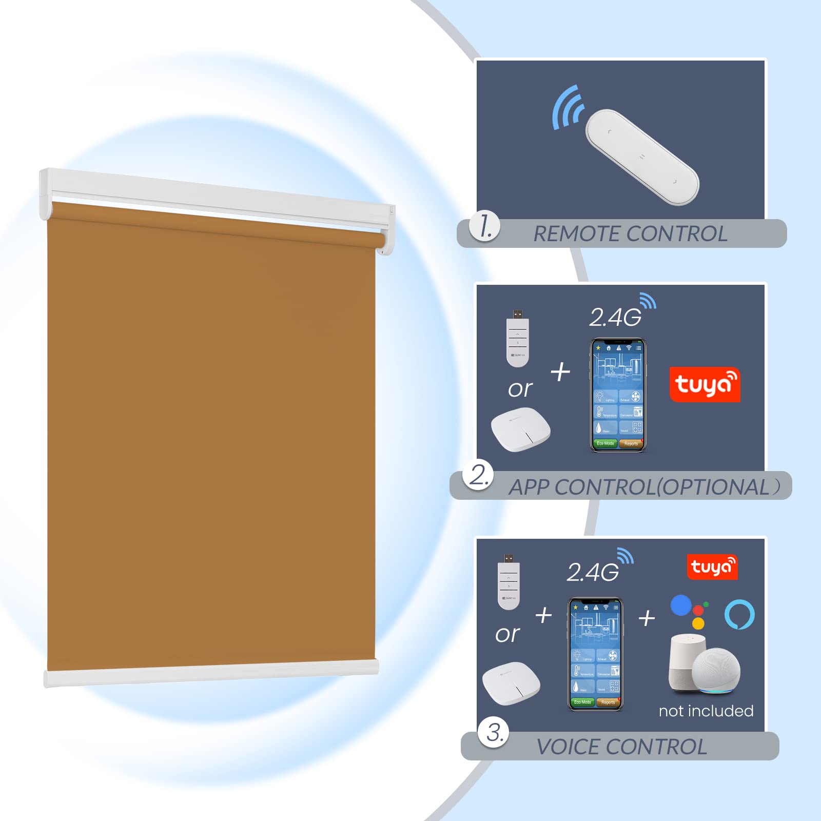 M100 Elektrisch | Lichtdurchlässige | Batterie | Rollo | Nach Maß