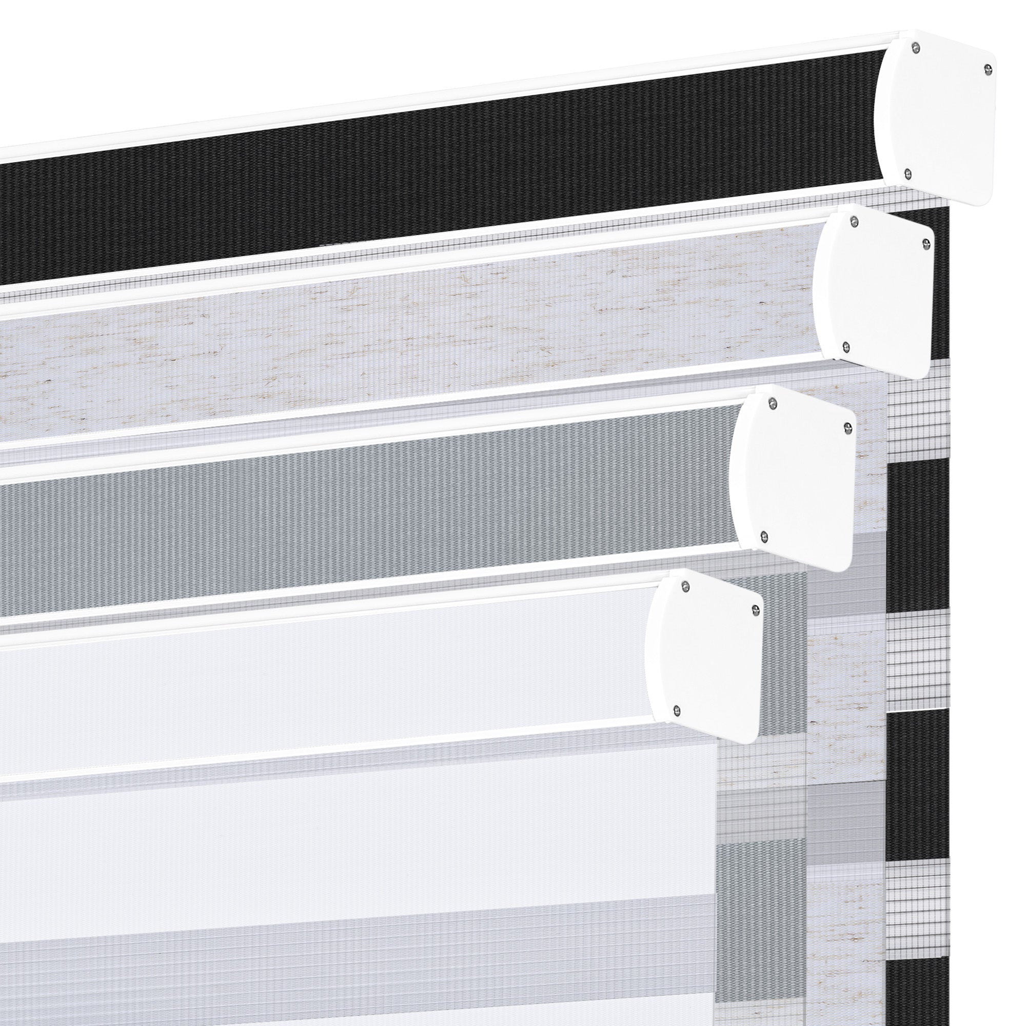 Schnurlos | Lichtdurchlässig | Kassette | Freistopp | Zebra Rollo | Maßanfertigung