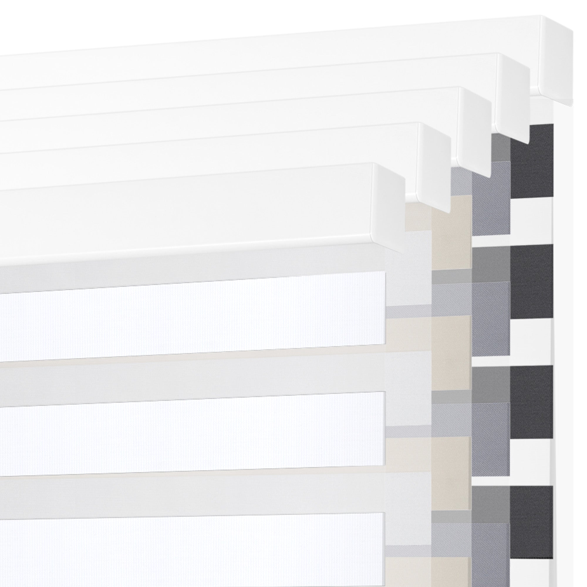 Schnurlos | Lichtdurchlässig | Kassette | Freistopp | Zebra Rollo | Maßanfertigung