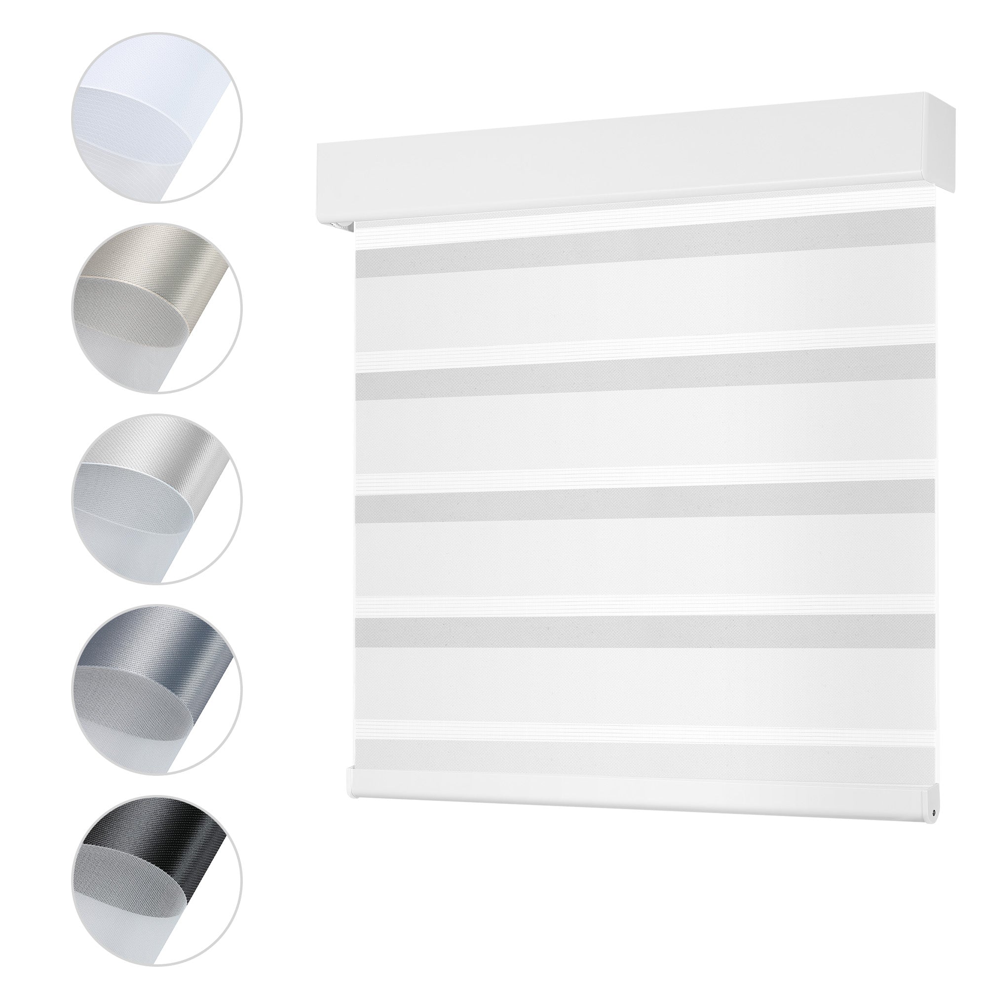 Schnurlos | Lichtdurchlässig | Kassette | Freistopp | Zebra Rollo | Maßanfertigung