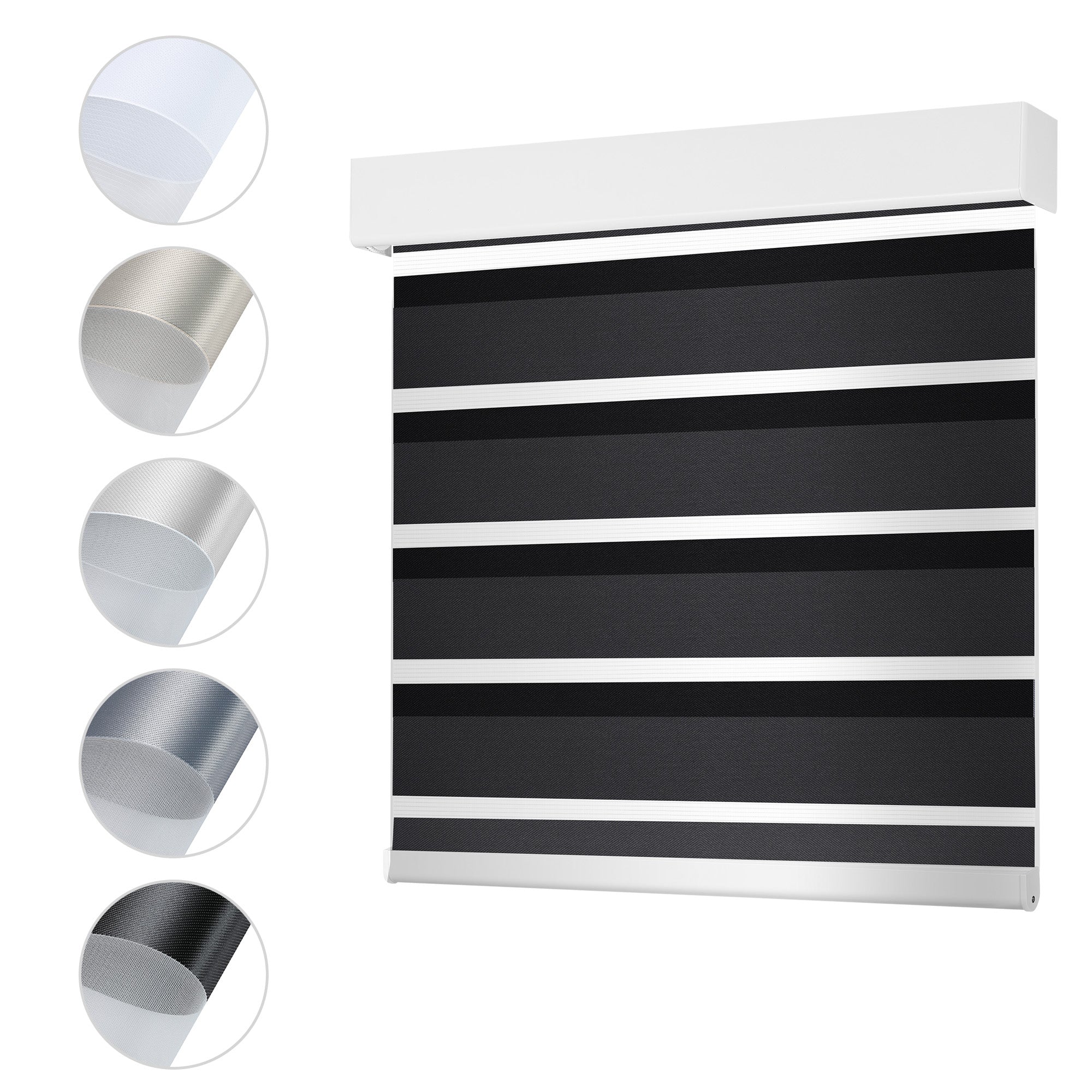 Schnurlos | Lichtdurchlässig | Kassette | Freistopp | Zebra Rollo | Maßanfertigung