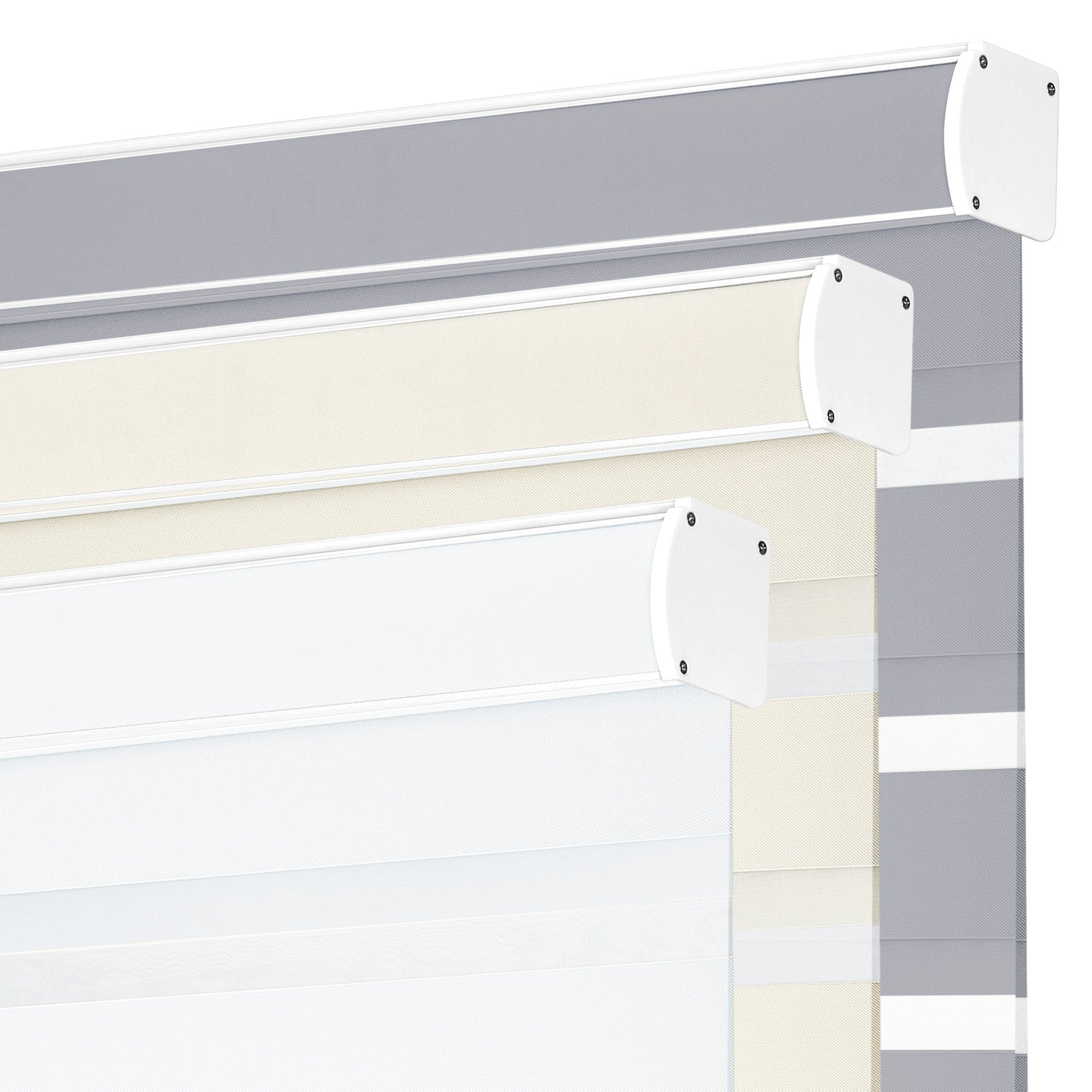 Schnurlos | Lichtdurchlässig | Kassette | Freistopp | Zebra Rollo | Maßanfertigung