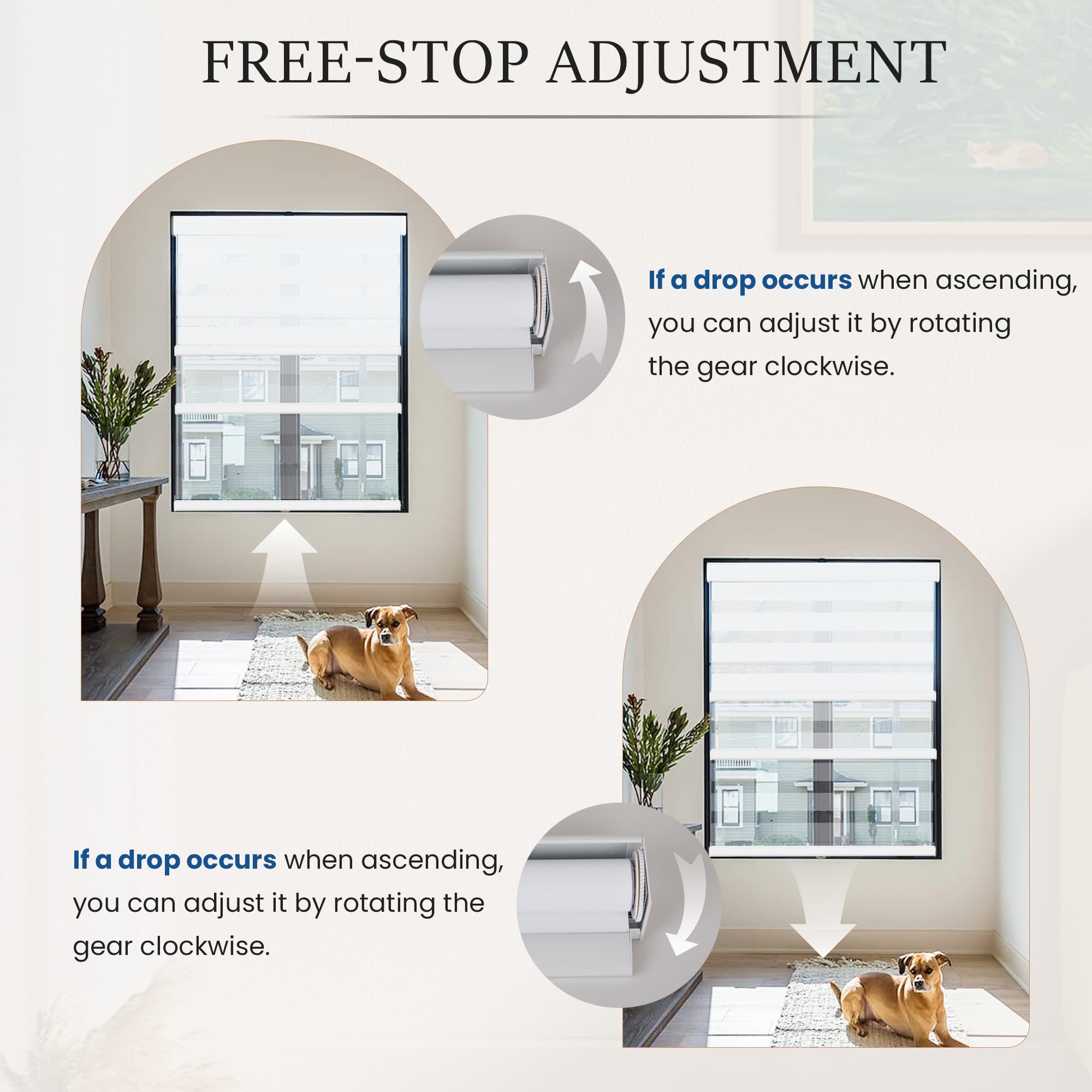 Schnurlos | Lichtdurchlässig | Kassette | Freistopp | Zebra Rollo | Maßanfertigung