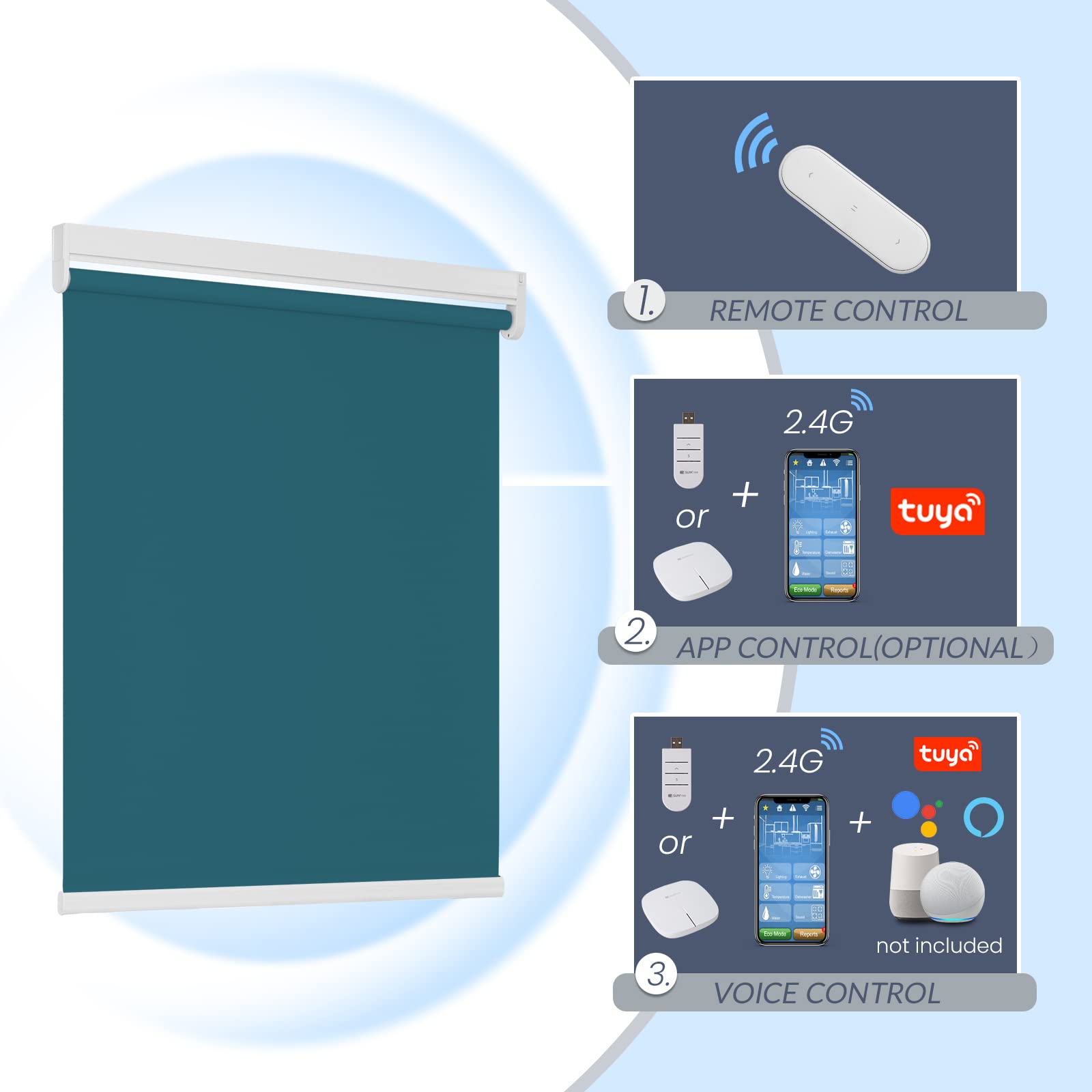 M100 Elektrisch | Lichtdurchlässige | Batterie | Rollo | Nach Maß