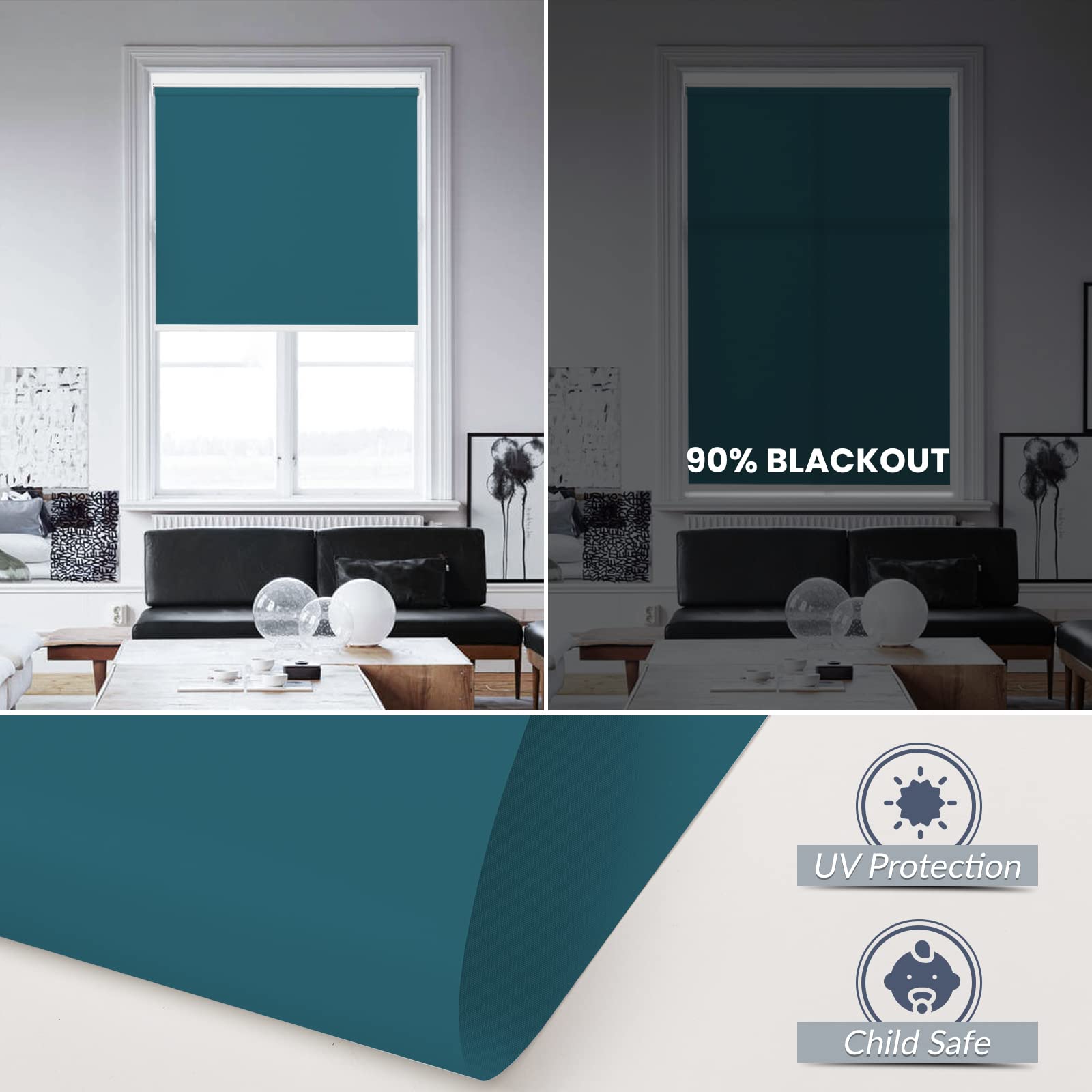 M100 Elektrisch | Lichtdurchlässige | Batterie | Rollo | Nach Maß