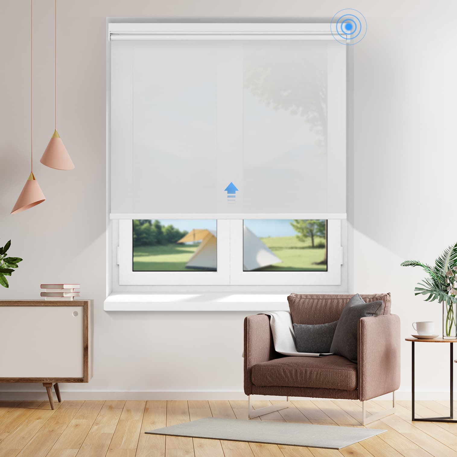 M100 Elektrisch | Lichtdurchlässige | Batterie | Rollo | Nach Maß