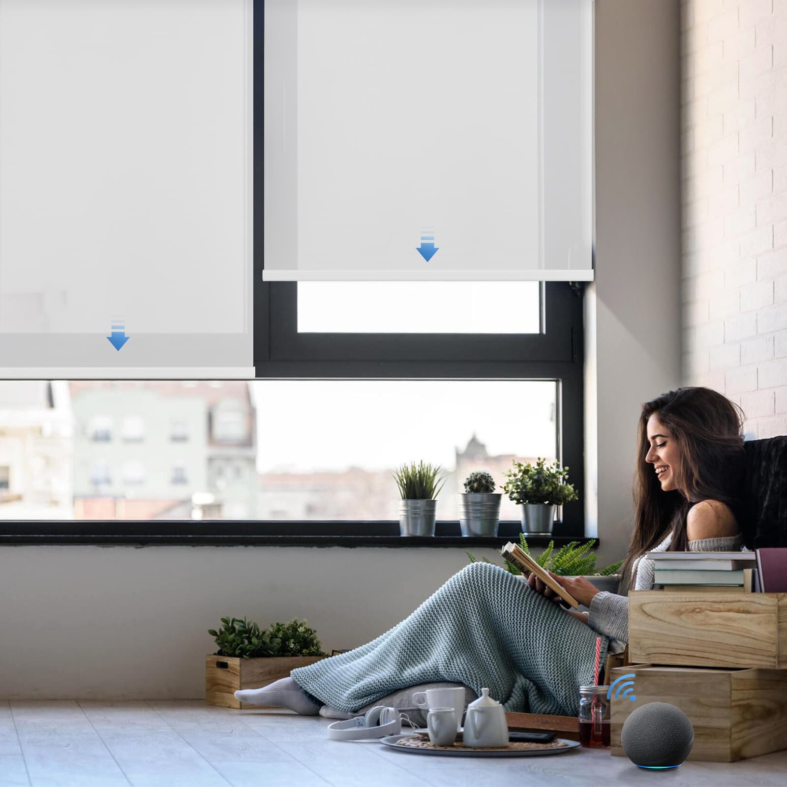 M130 Elektrisch | Lichtdurchlässige | Akku | Rollo | Nach Maß