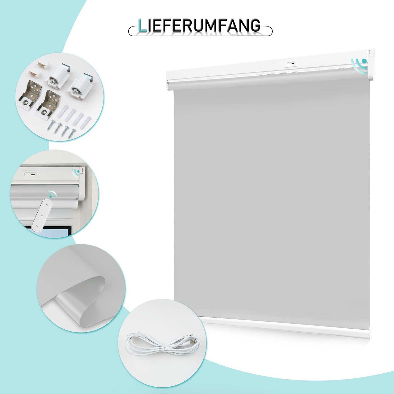 M130 Elektrisch | Verdunkelung | Akku | Rollo | Nach Maß