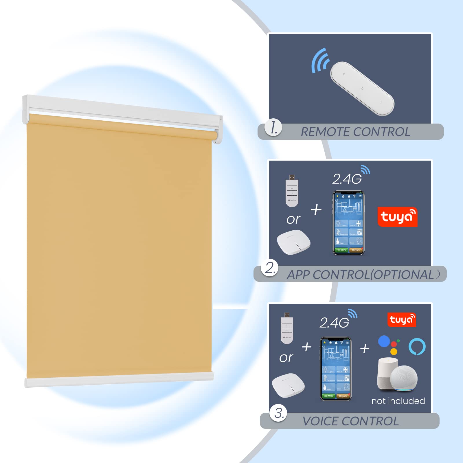 M130 Elektrisch | Lichtdurchlässige | Akku | Rollo | Nach Maß