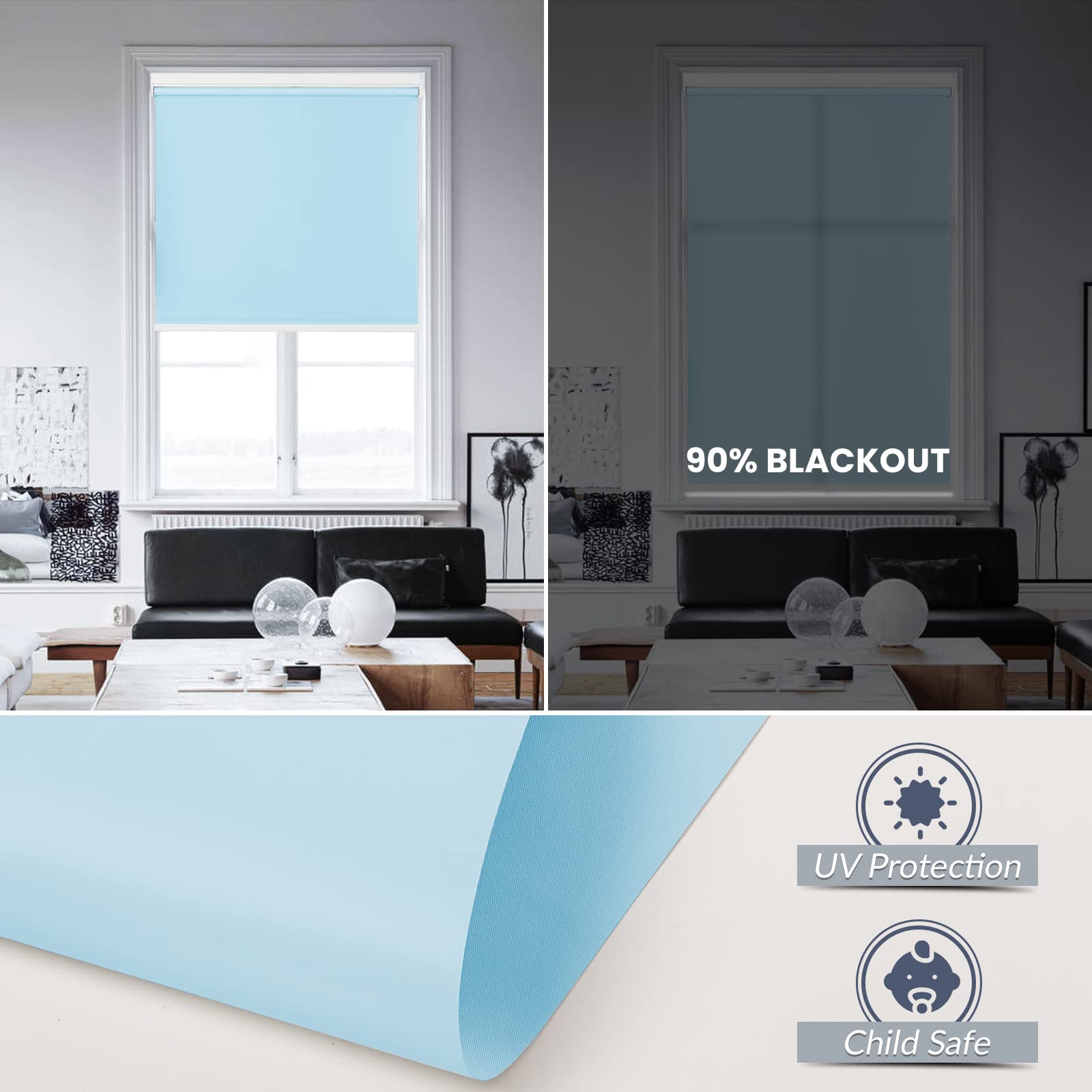 M100 Elektrisch | Lichtdurchlässige | Batterie | Rollo | Nach Maß