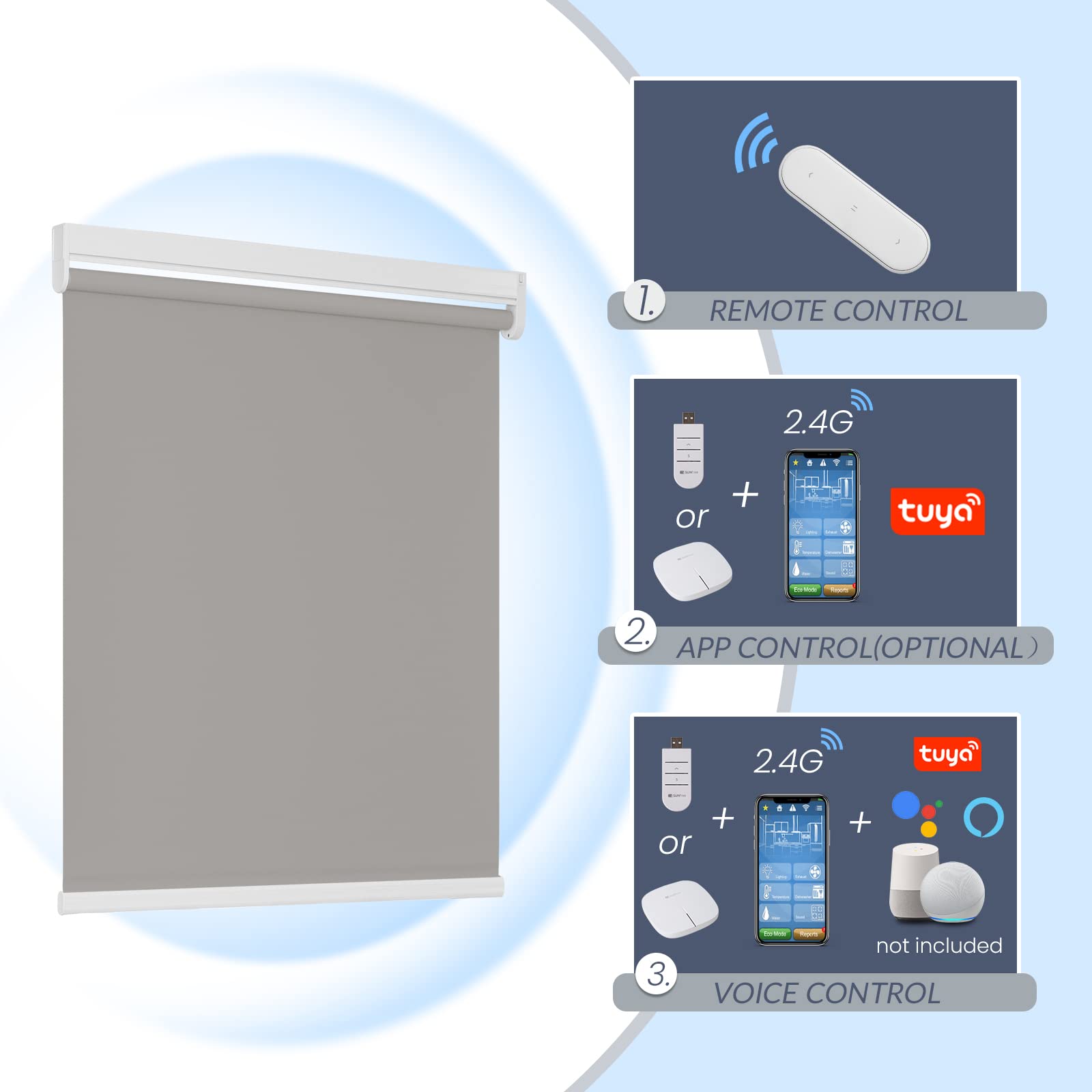 M100 Elektrisch | Lichtdurchlässige | Batterie | Rollo | Nach Maß