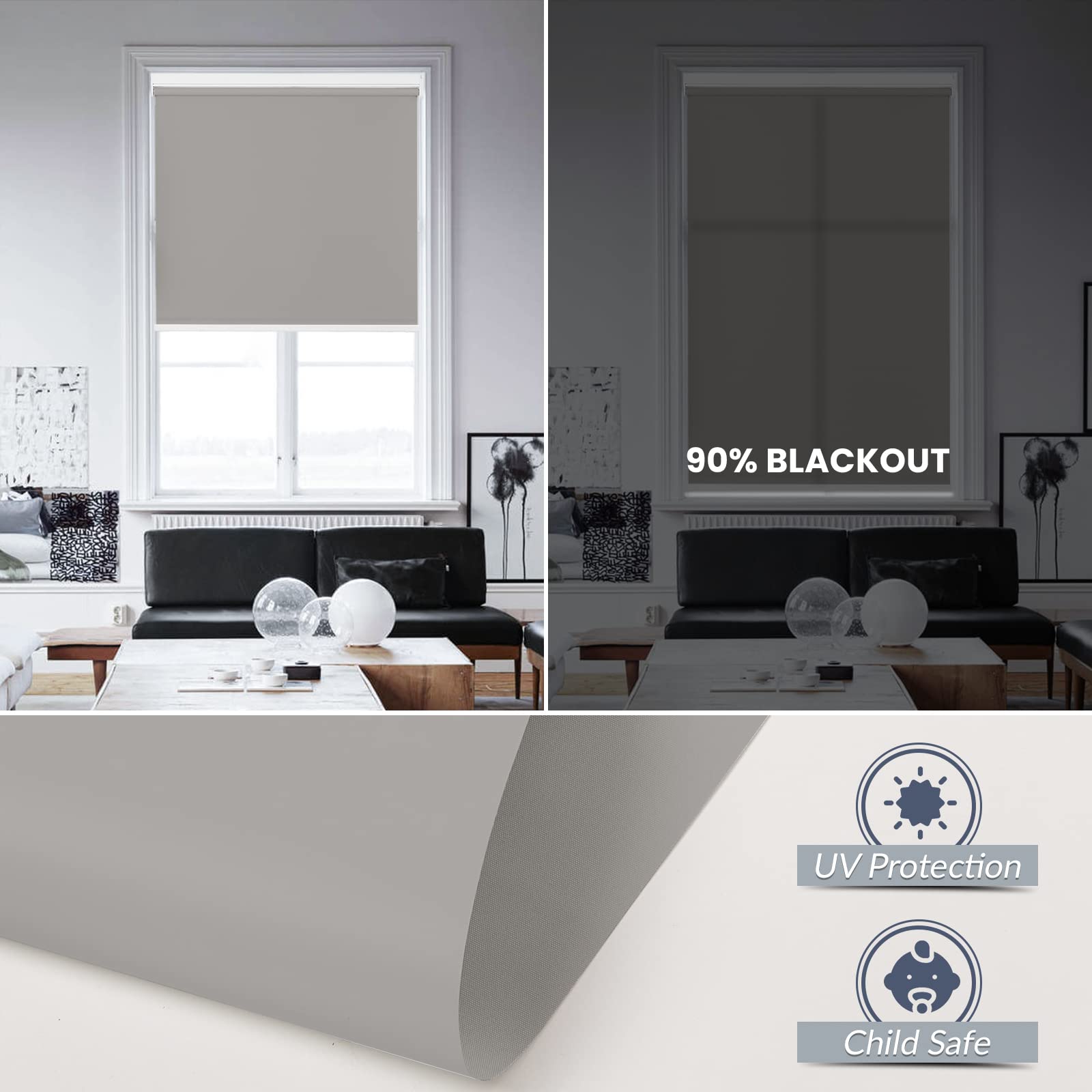 M130 Elektrisch | Lichtdurchlässige | Akku | Rollo | Nach Maß