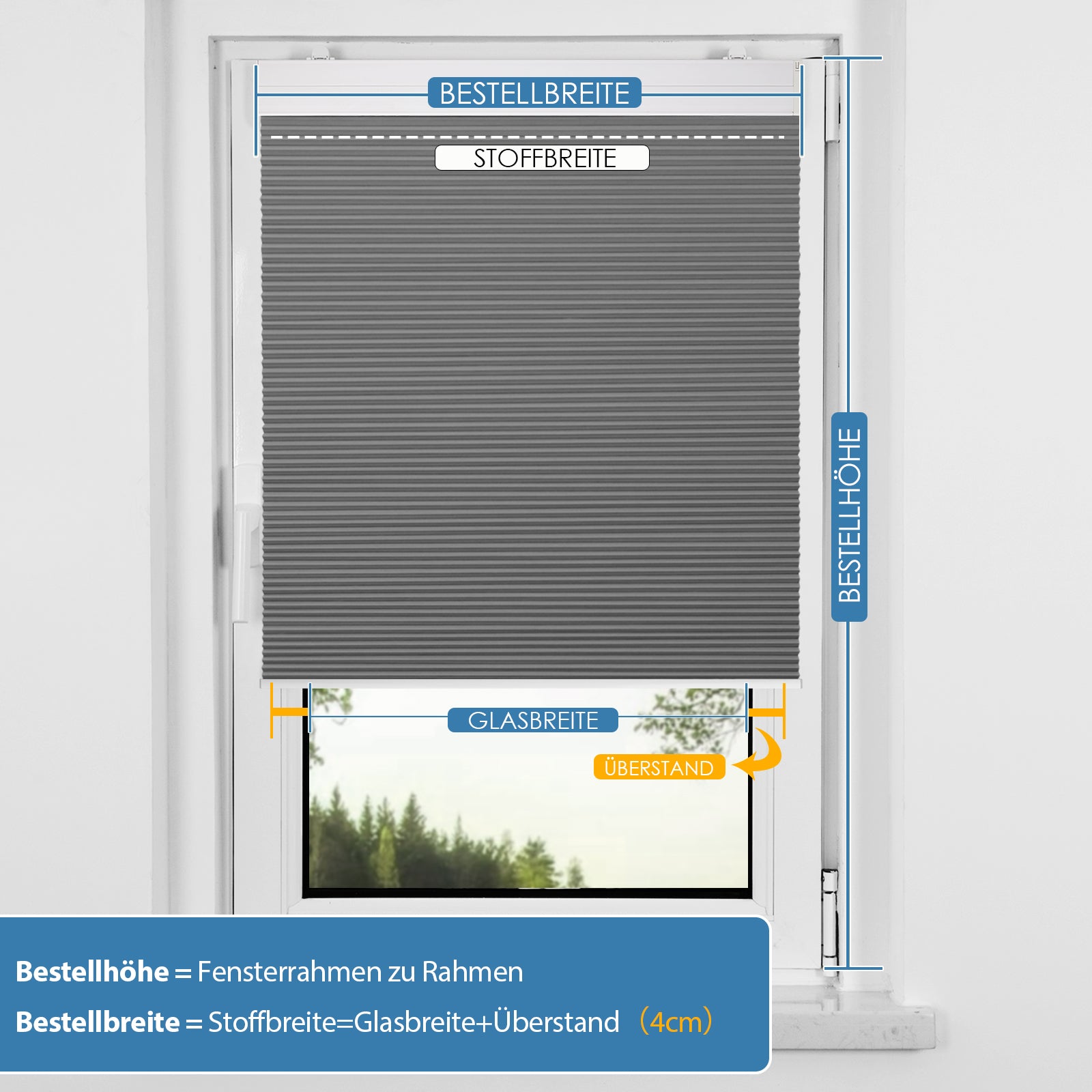 K100 Elektrisch | Lichtdurchlässige | Batterie | Wabenplissees | Nach Maß