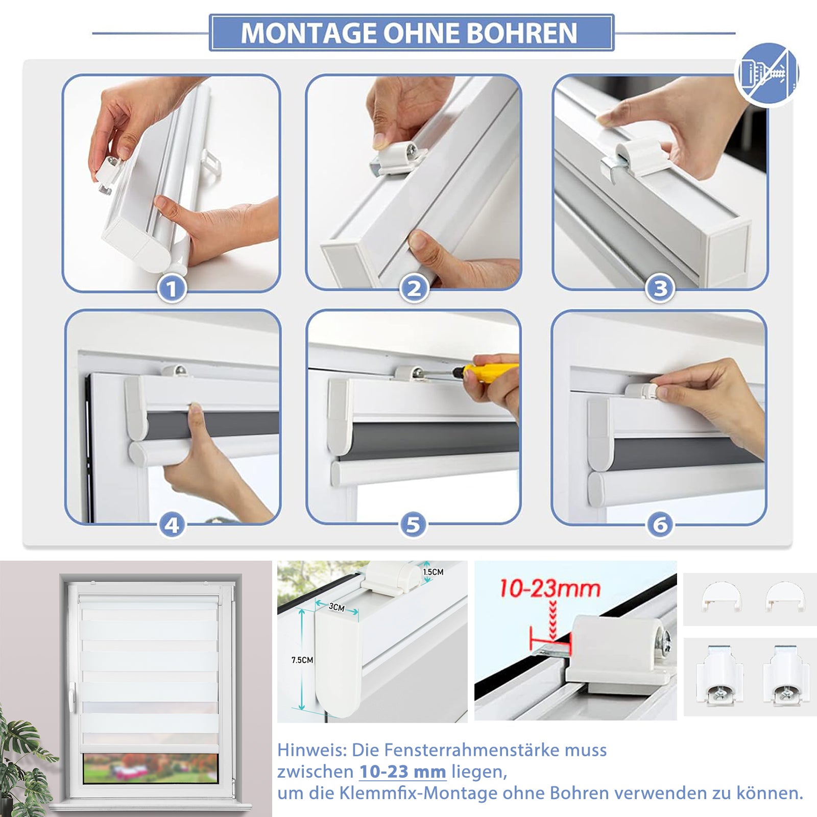 M100 Elektrisch | Lichtdurchlässige | Batterie | Zebra-Rollo | Nach Maß