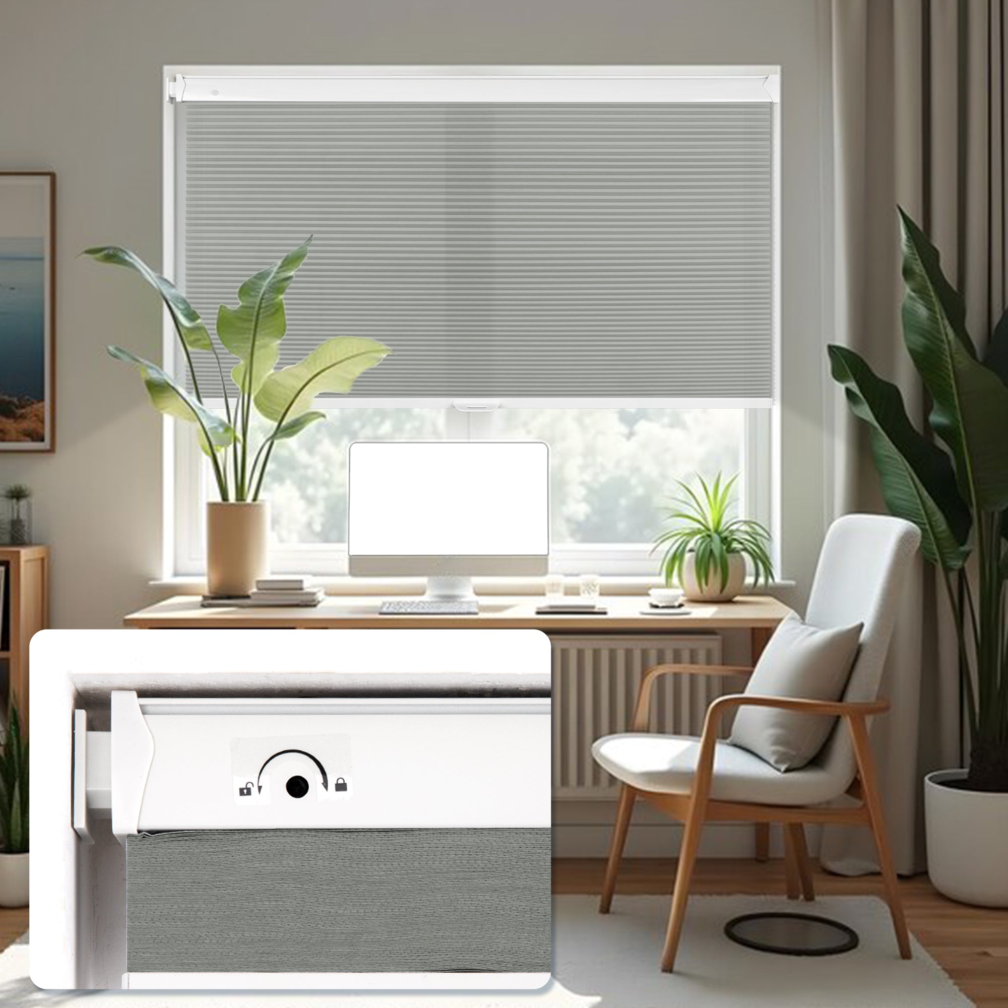 Light filtering roller blinds that balance sun and shade.