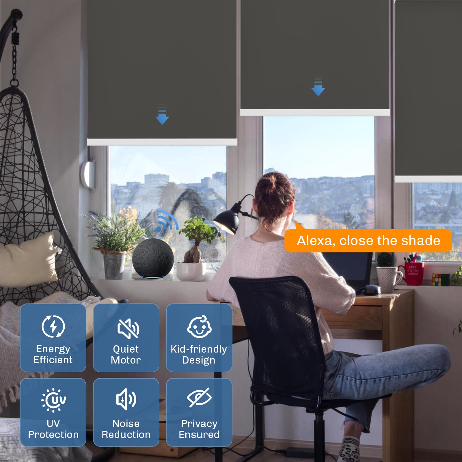 M330 Elektrisch | Bohrenfrei | Verdunkelung | Akku | Rollo | Nach Maß