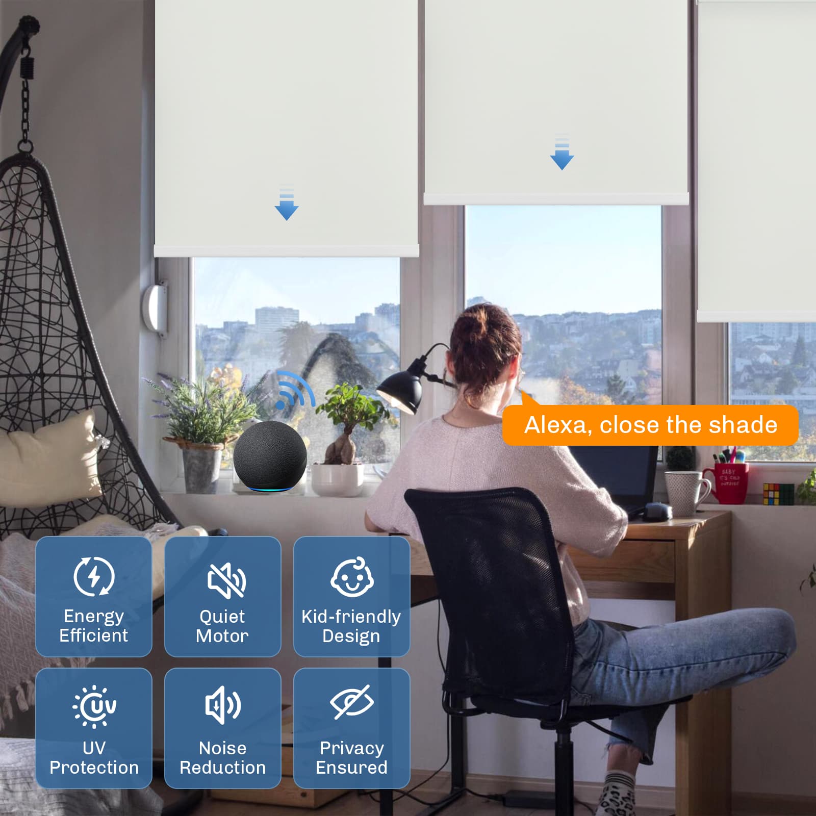 M330 Elektrisch | Bohrenfrei | Verdunkelung | Akku | Rollo | Nach Maß